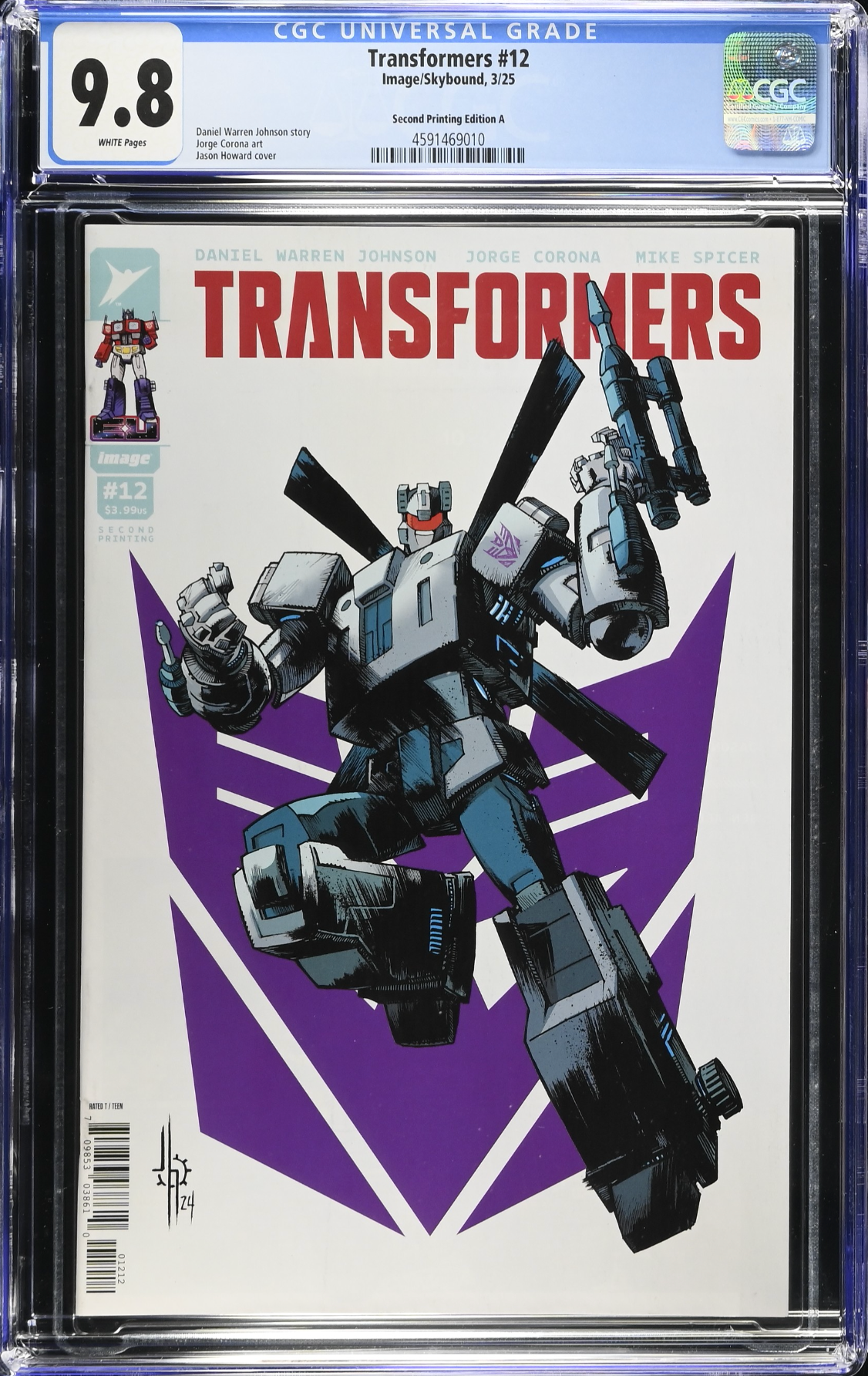 Transformers #12 Second Printing Howard A CGC 9.8