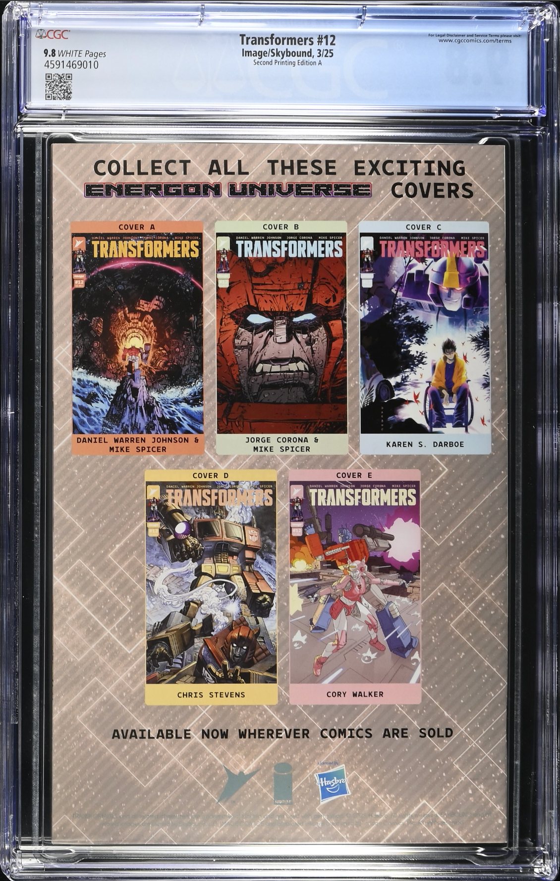 Transformers #12 Second Printing Howard A CGC 9.8