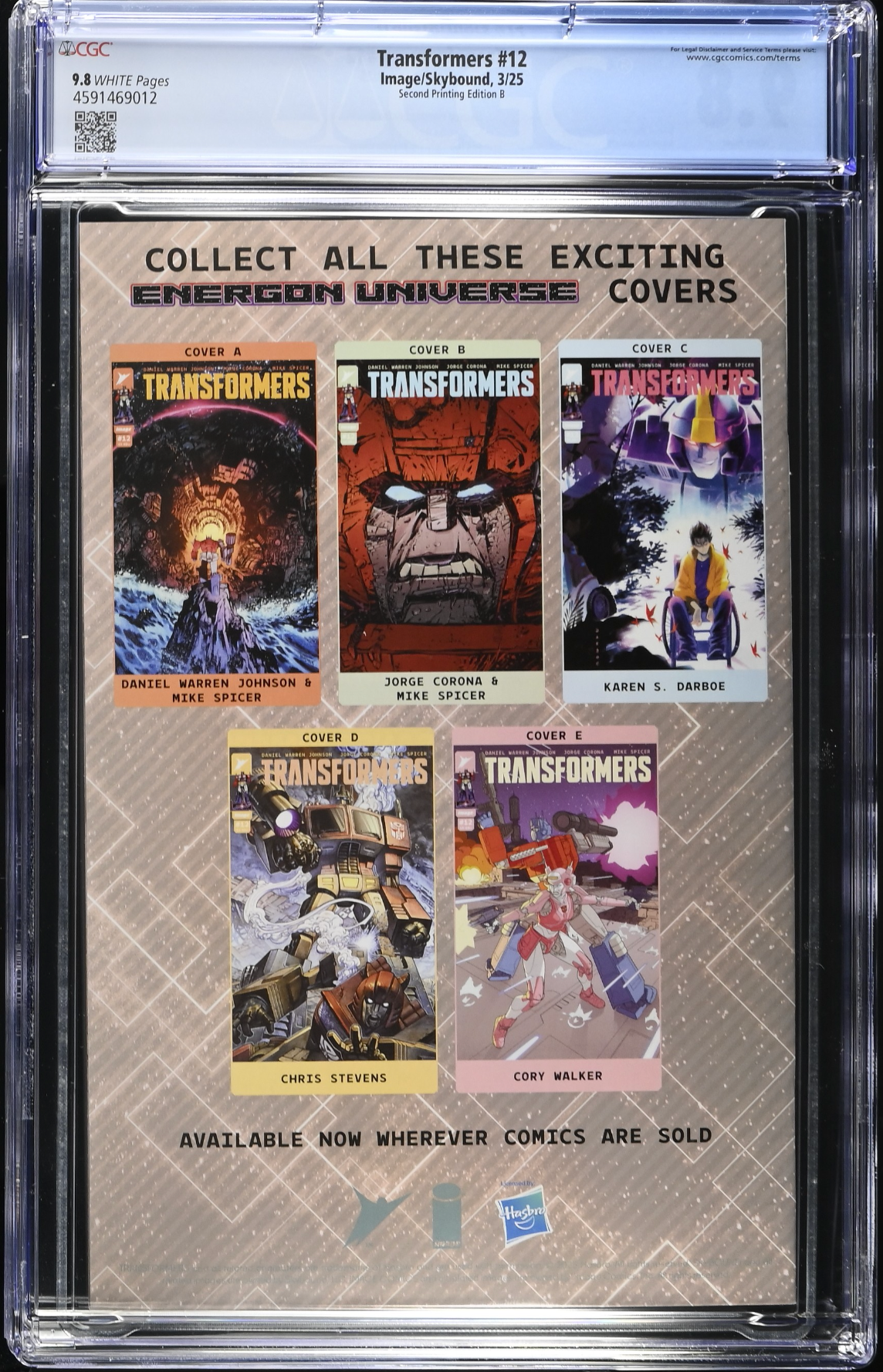 Transformers #12 Second Printing Howard B CGC 9.8