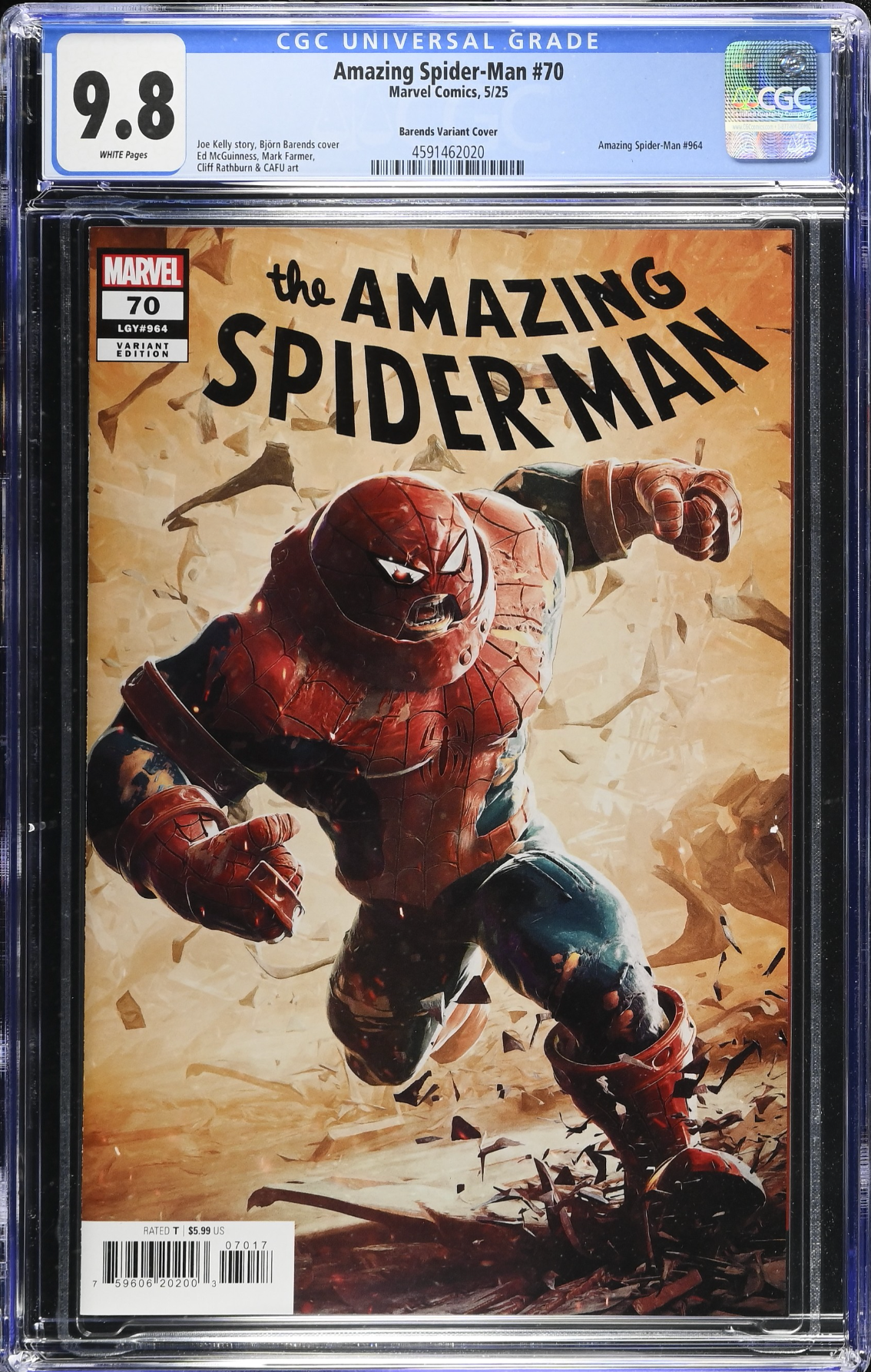 Amazing Spider-Man #70 Barends 1:25 Retailer Incetntive Variant CGC 9.8