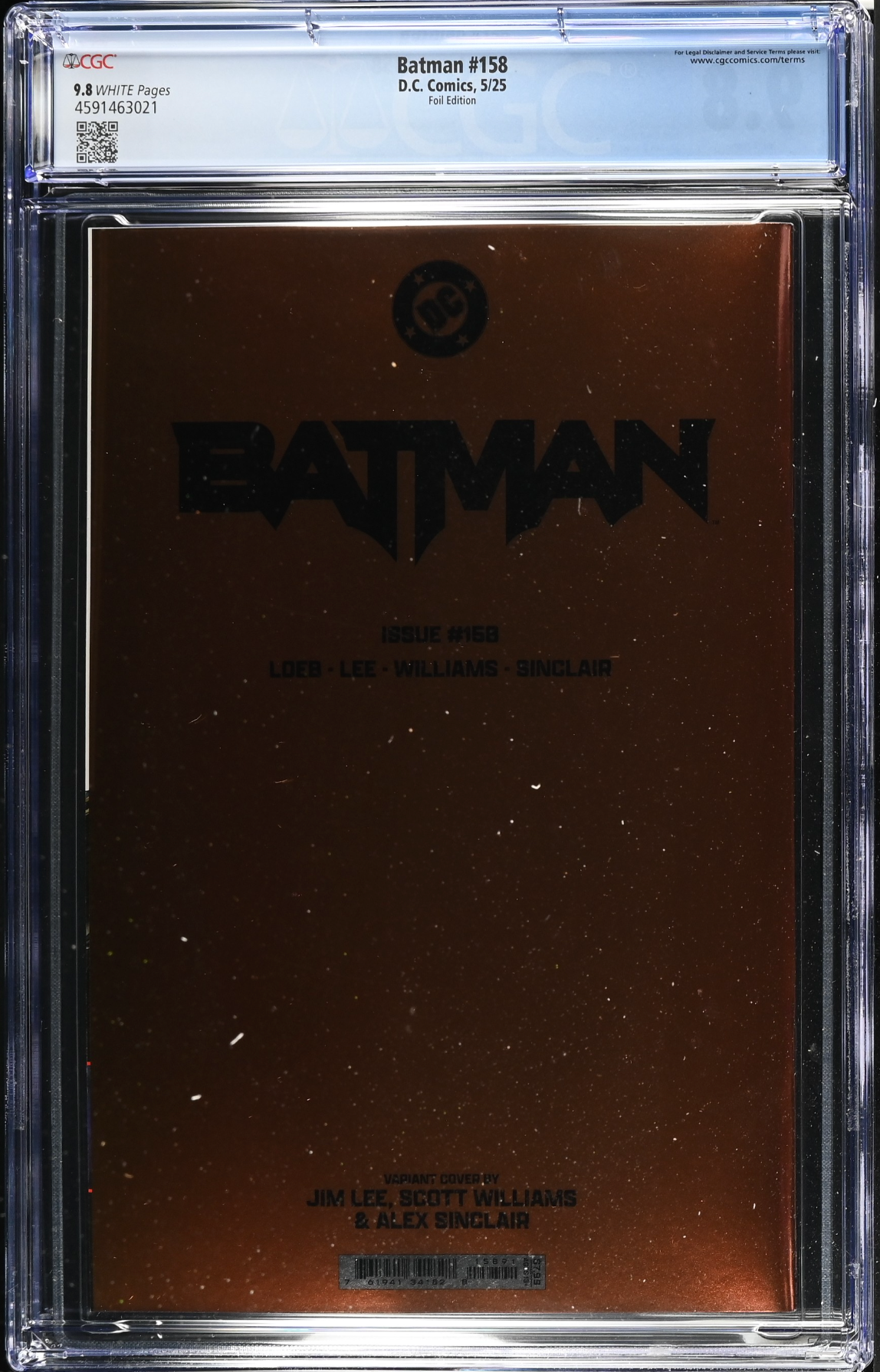 Batman #158 Lee Foil Variant CGC 9.8