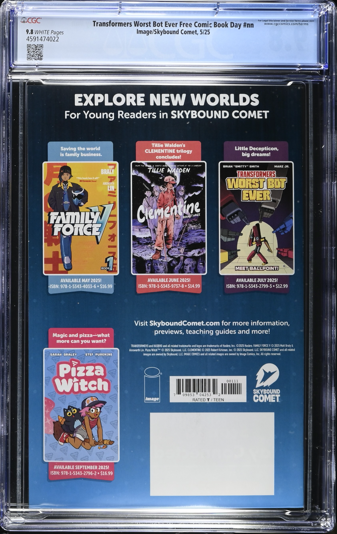 Free Comic Book Day 2025:Transformers Worst Bot Ever #1 CGC 9.8