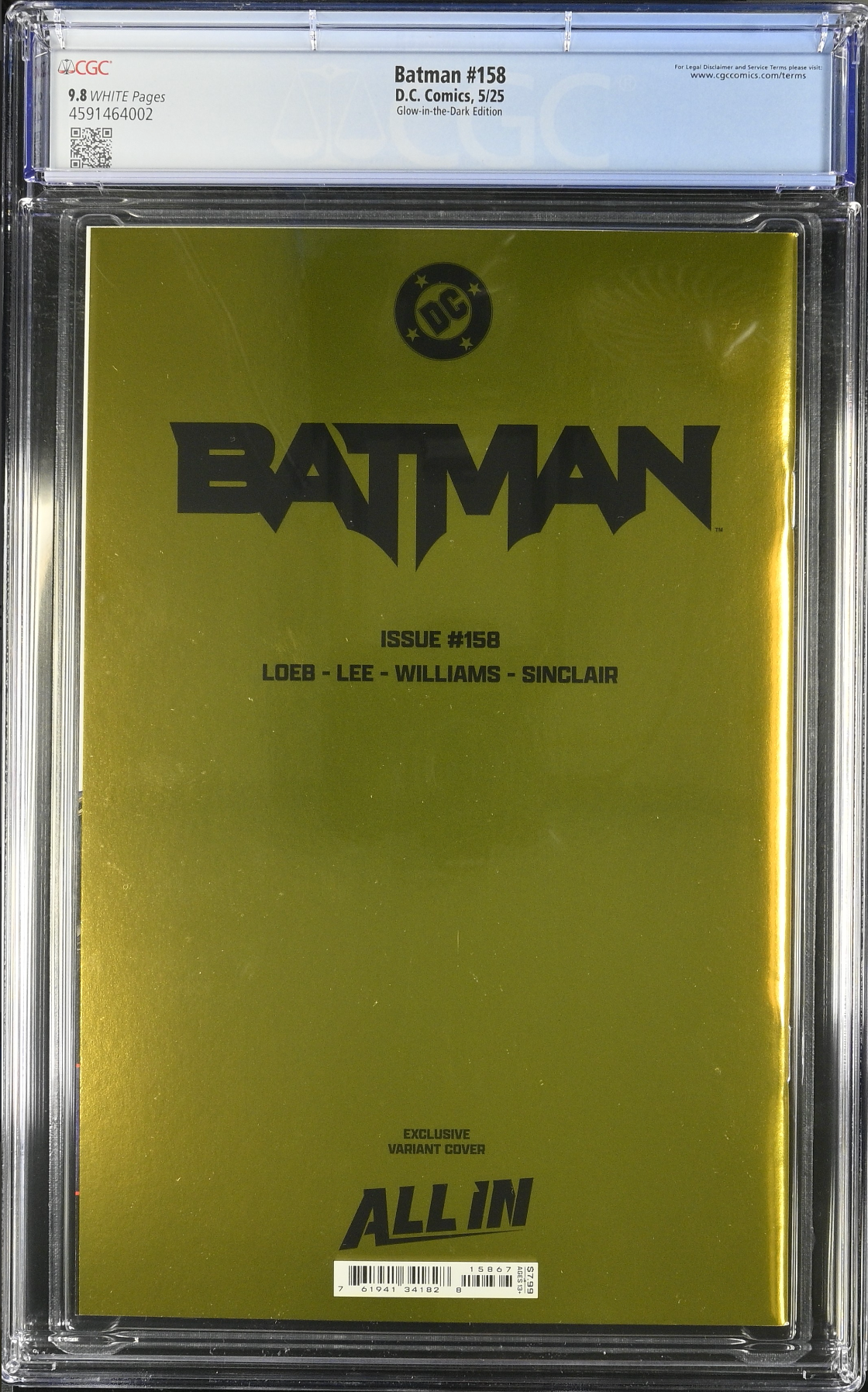 Batman #158 Glow-In-The-Dark Variant CGC 9.8