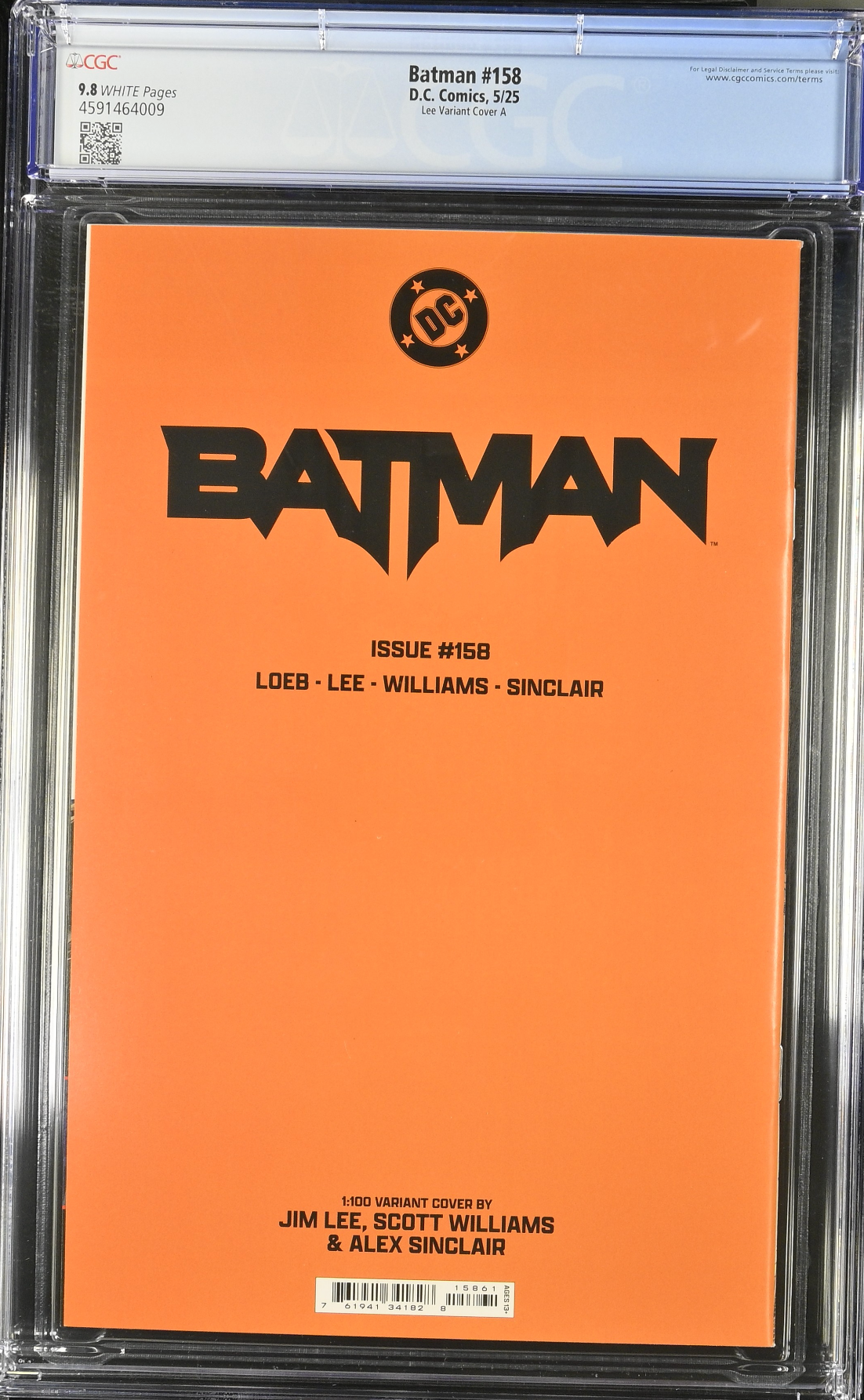 Batman #158 Lee 1:100 Virgin Retailer Incentive Variant CGC 9.8