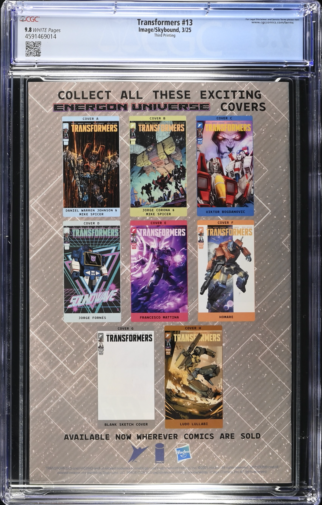 Transformers #13 Third Printing CGC 9.8