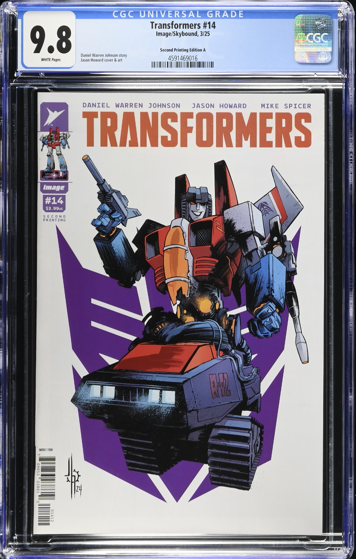 Transformers #14 Second Printing Howard A CGC 9.8