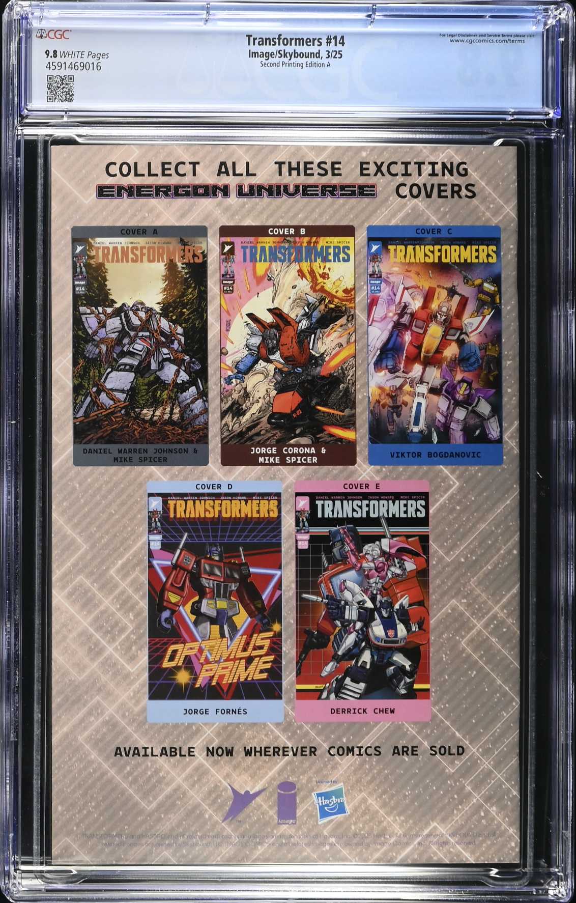 Transformers #14 Second Printing Howard A CGC 9.8