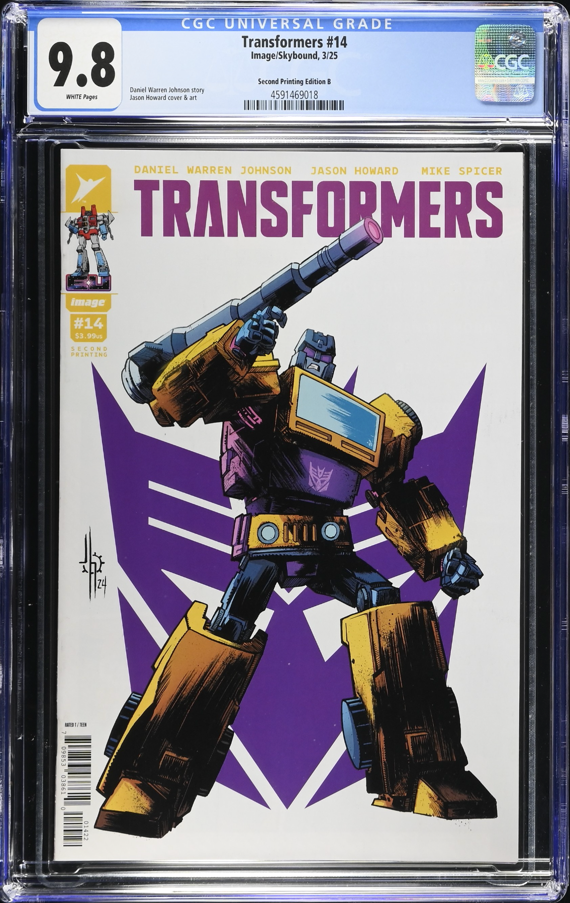 Transformers #14 Second Printing Howard B CGC 9.8
