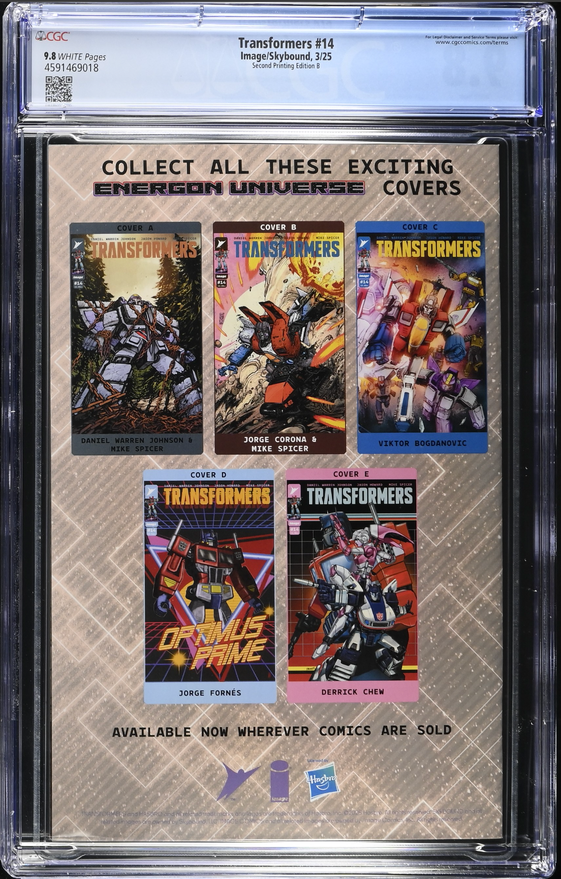 Transformers #14 Second Printing Howard B CGC 9.8