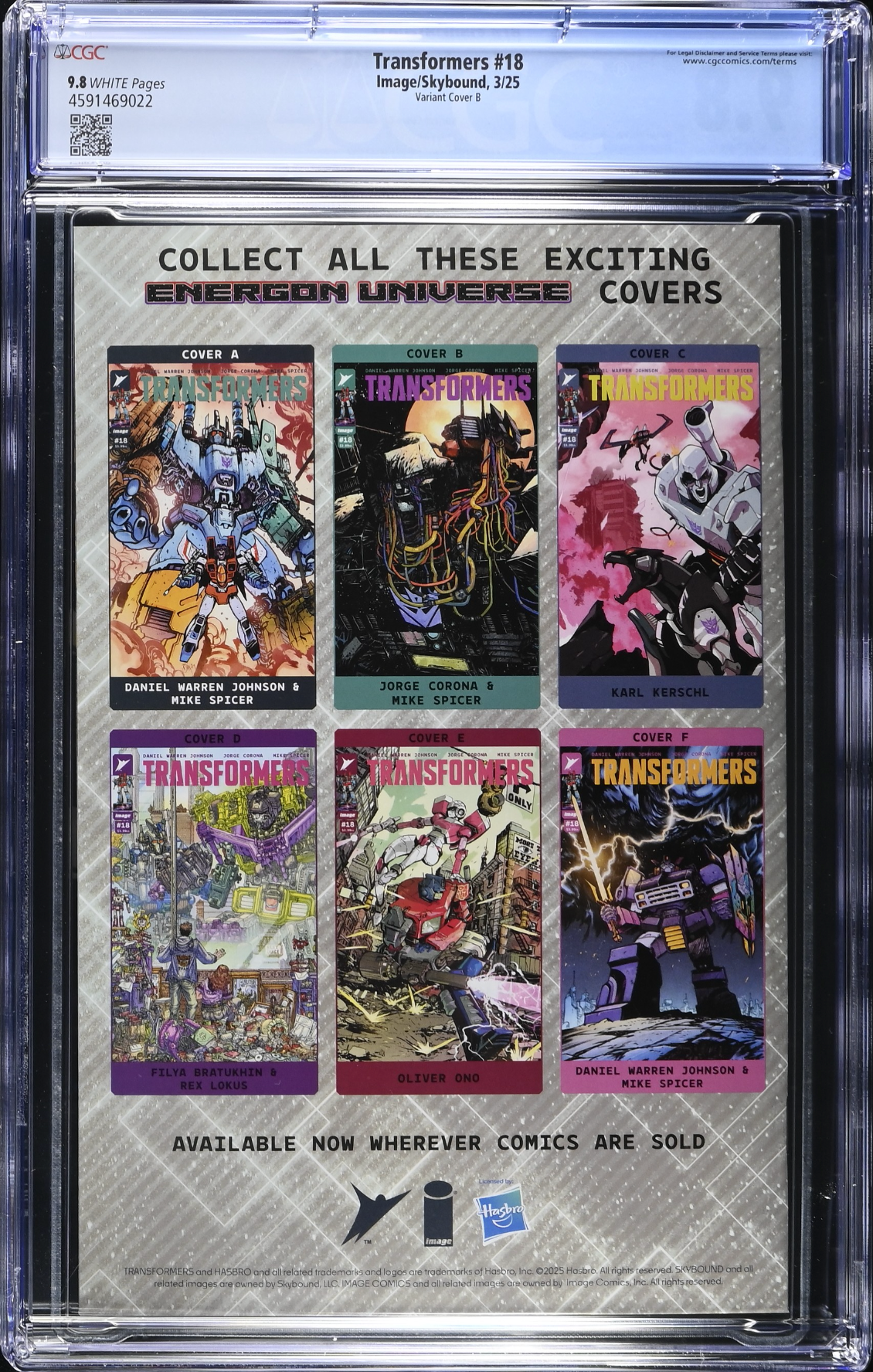 Transformers #18 Corona Variant CGC 9.8