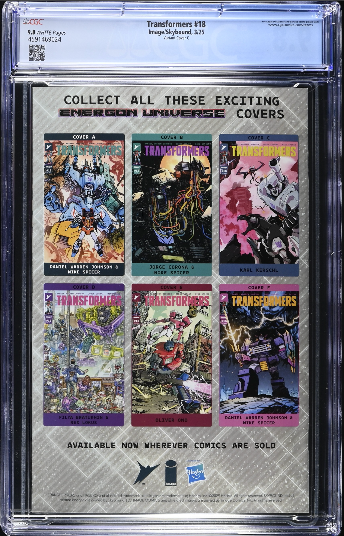 Transformers #18 Kerschl 1:10 Retailer Incentive Variant CGC 9.8