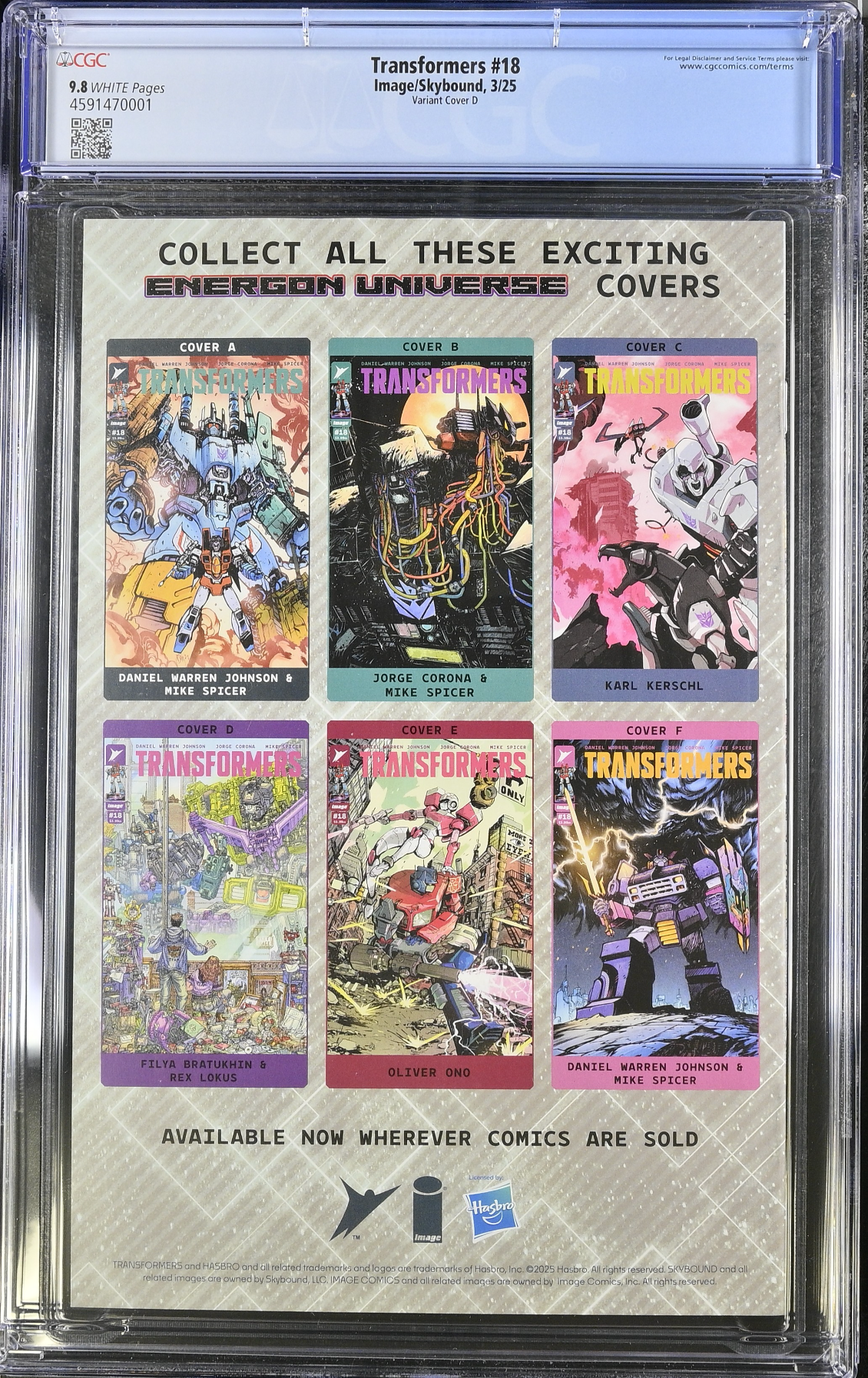 Transformers #18 Bratukin 1:25 Retailer Incentive Variant CGC 9.8