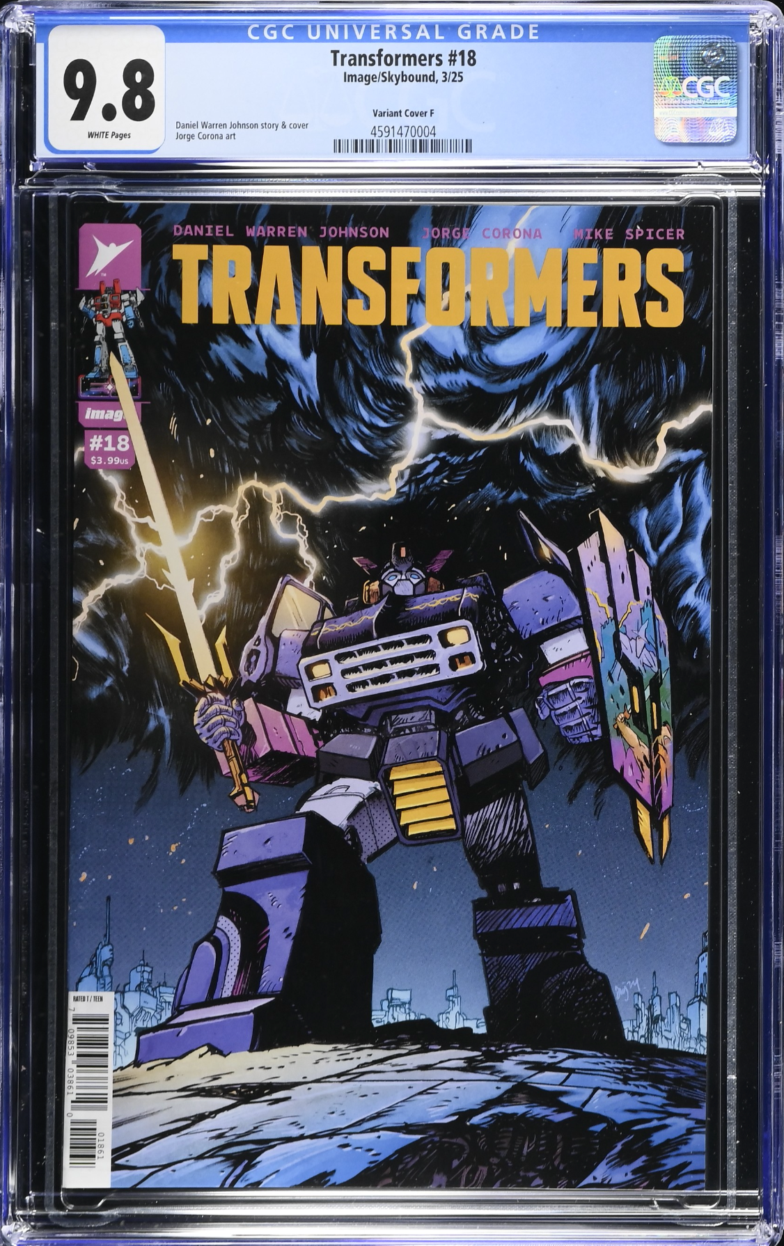 Transformers #18 Johnson Variant CGC 9.8