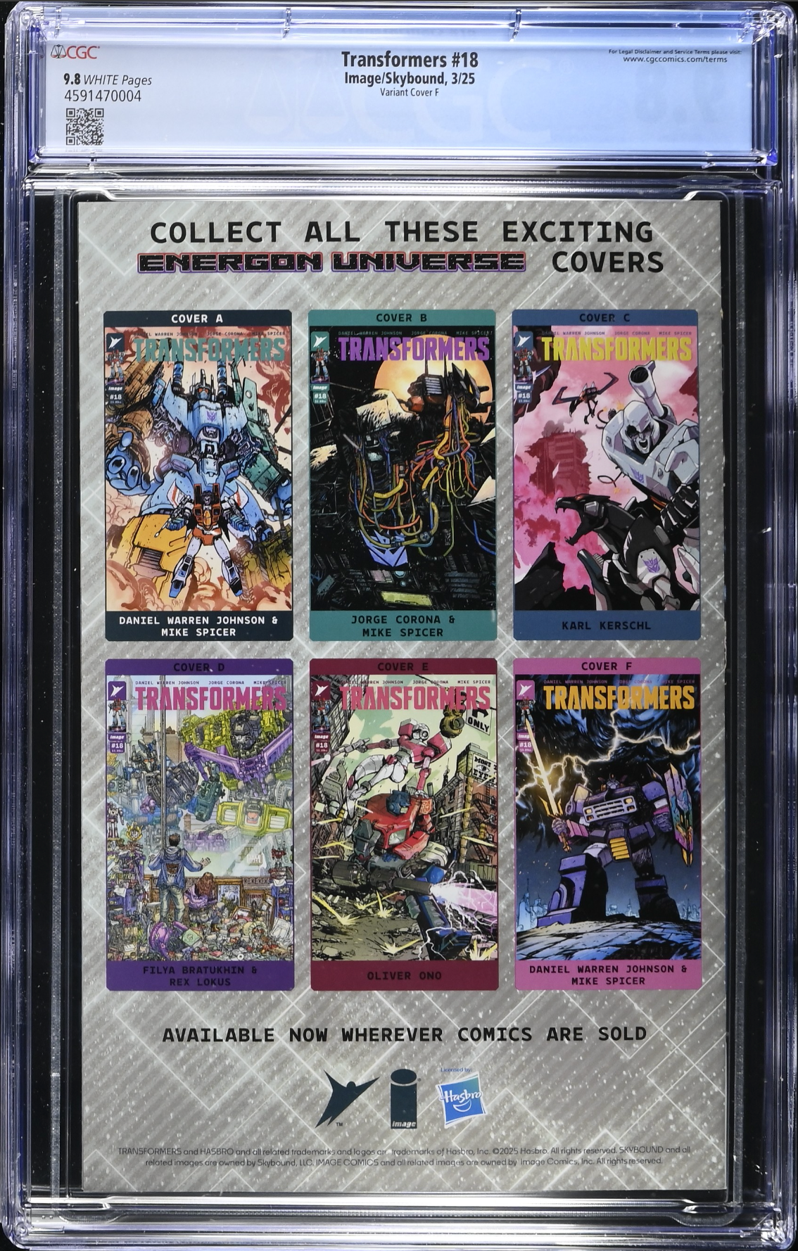 Transformers #18 Johnson Variant CGC 9.8
