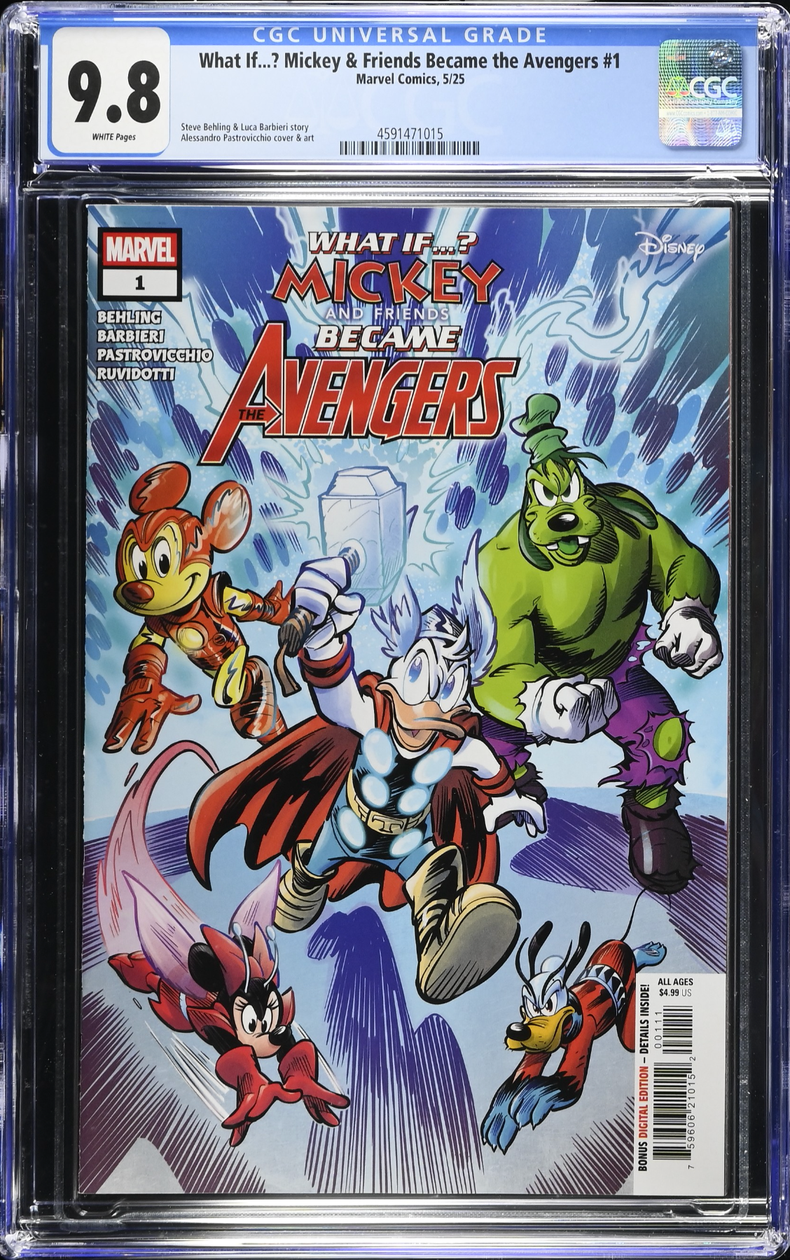 Marvel & Disney: What If...? Mickey & Friends Became the Avengers #1 CGC 9.8