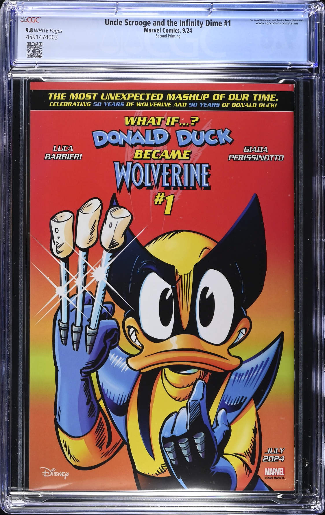 Uncle Scrooge and the Infinity Dime #1 Second Printing CGC 9.8