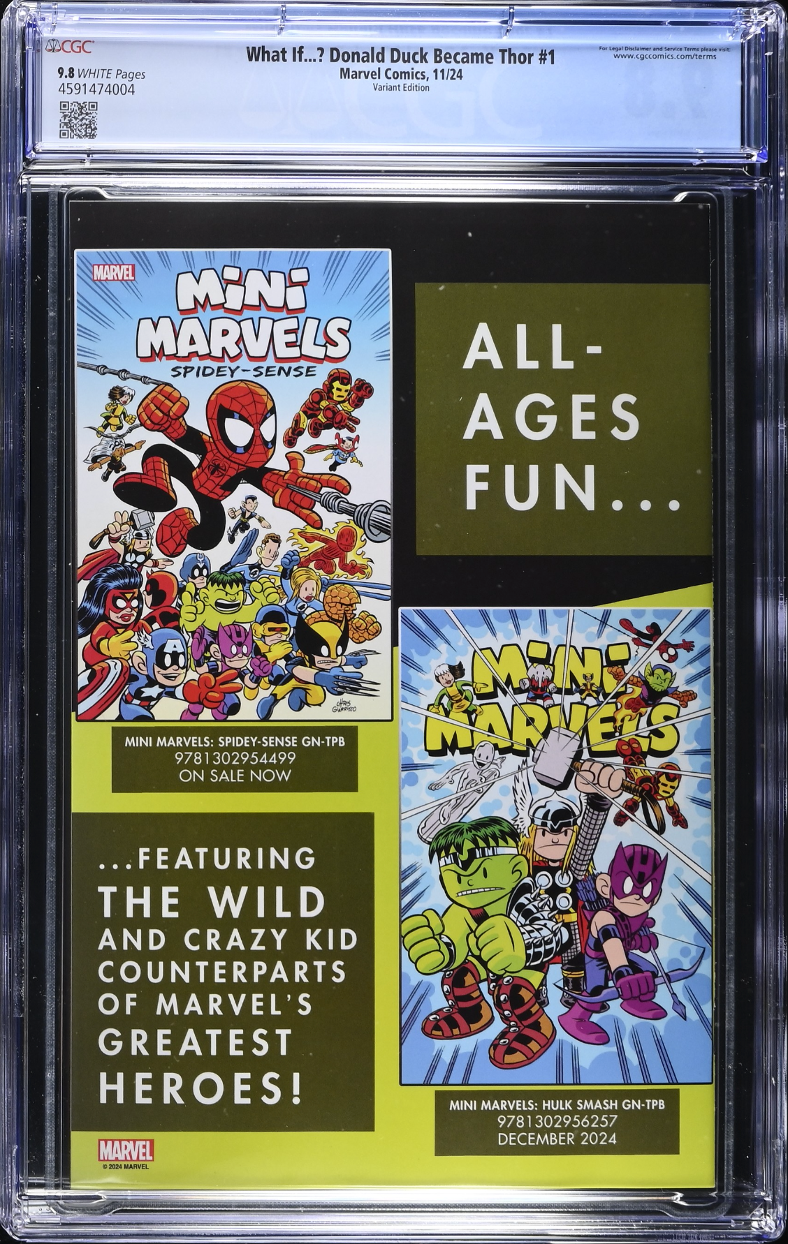 Marvel & Disney: What If...? Donald Duck Became Thor #1 Noto Variant CGC 9.8