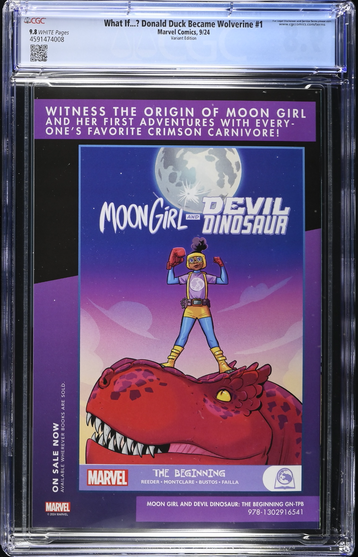 Marvel & Disney: What If...? Donald Duck Became Wolverine #1 Noto Variant CGC 9.8