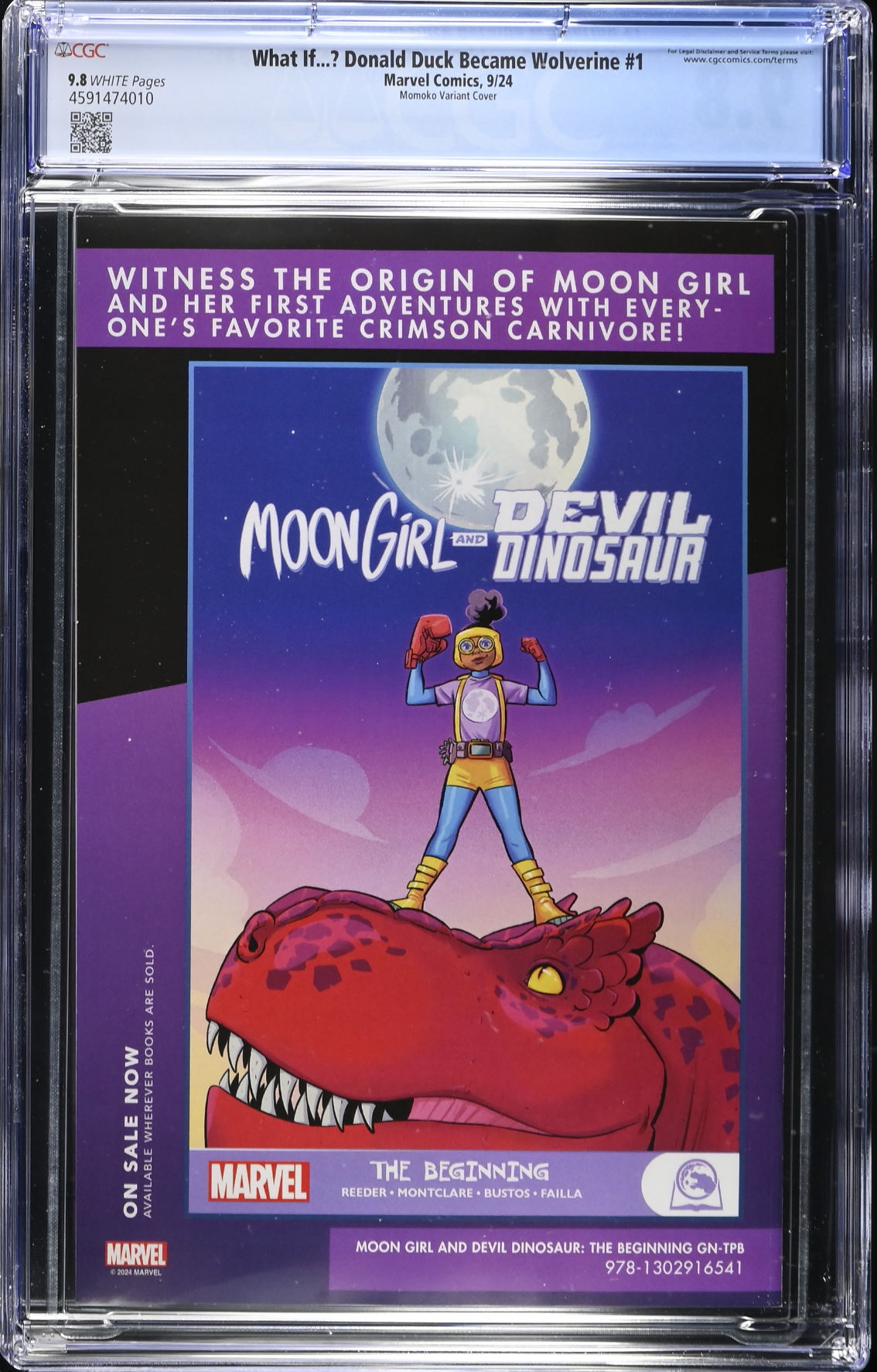 Marvel & Disney: What If...? Donald Duck Became Wolverine #1 Momoko Variant CGC 9.8
