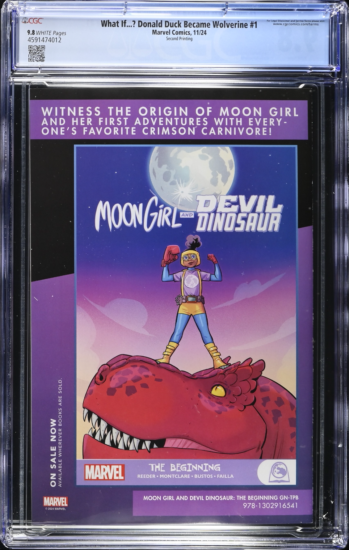 Marvel & Disney: What If...? Donald Duck Became Wolverine #1 Second Printing CGC 9.8