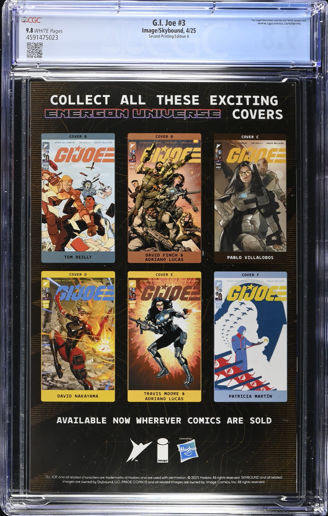 G.I. Joe #3 Second Printing - Cover A - CGC 9.8