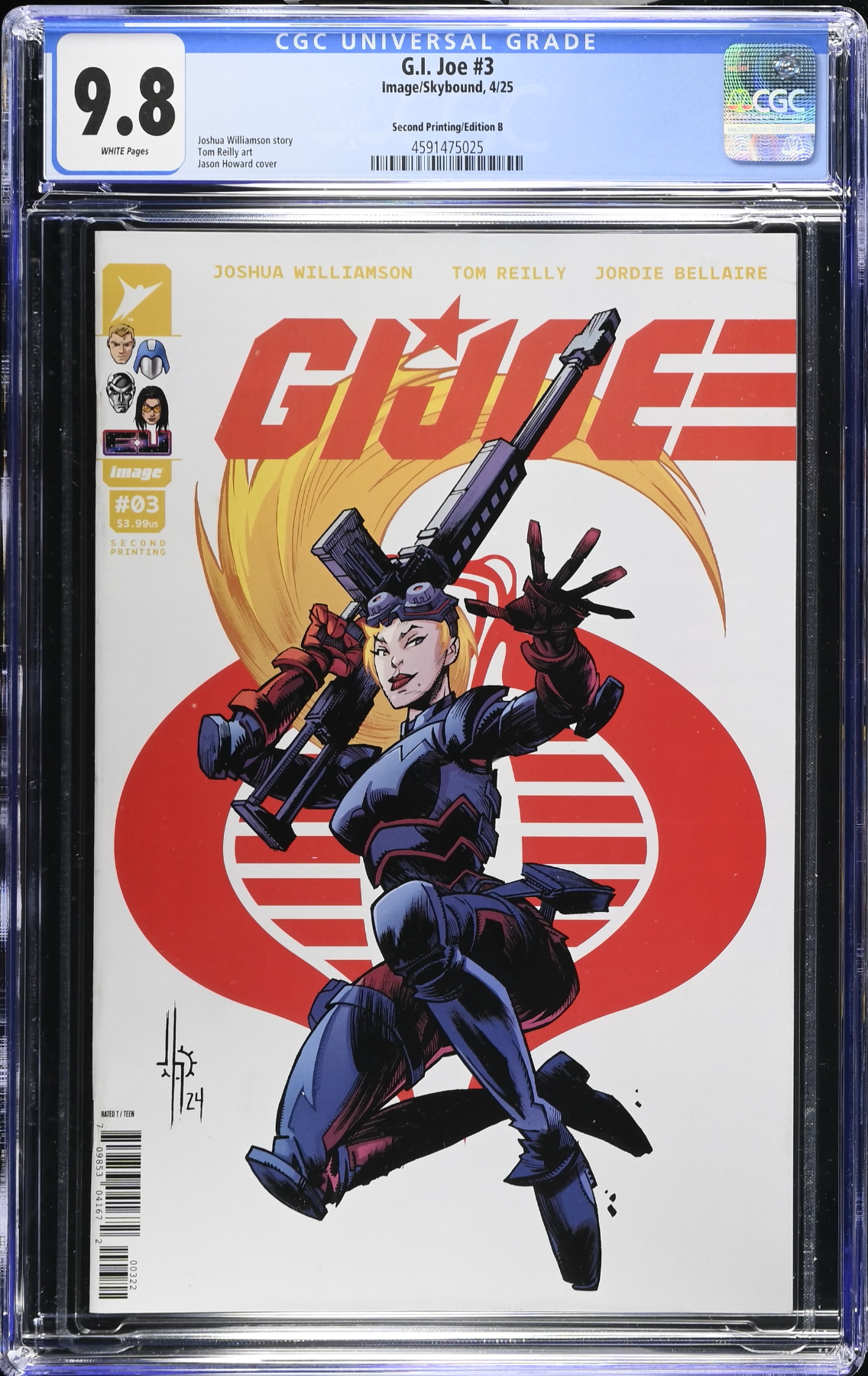 G.I. Joe #3 Second Printing - Cover B - CGC 9.8