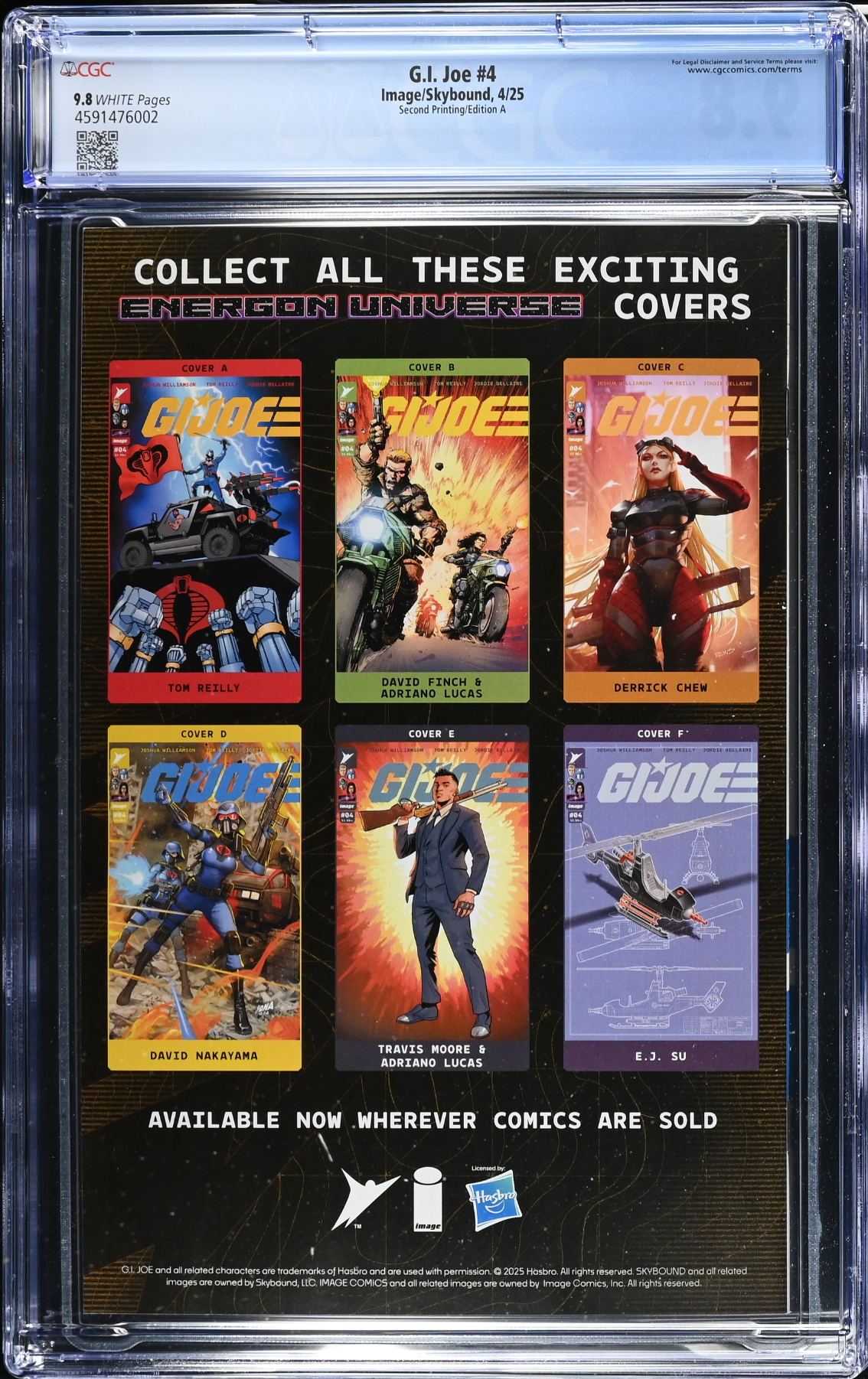 G.I. Joe #4 Second Printing - Cover A - CGC 9.8