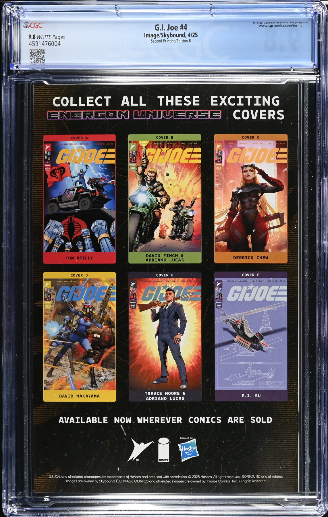 G.I. Joe #4 Second Printing - Cover B - CGC 9.8
