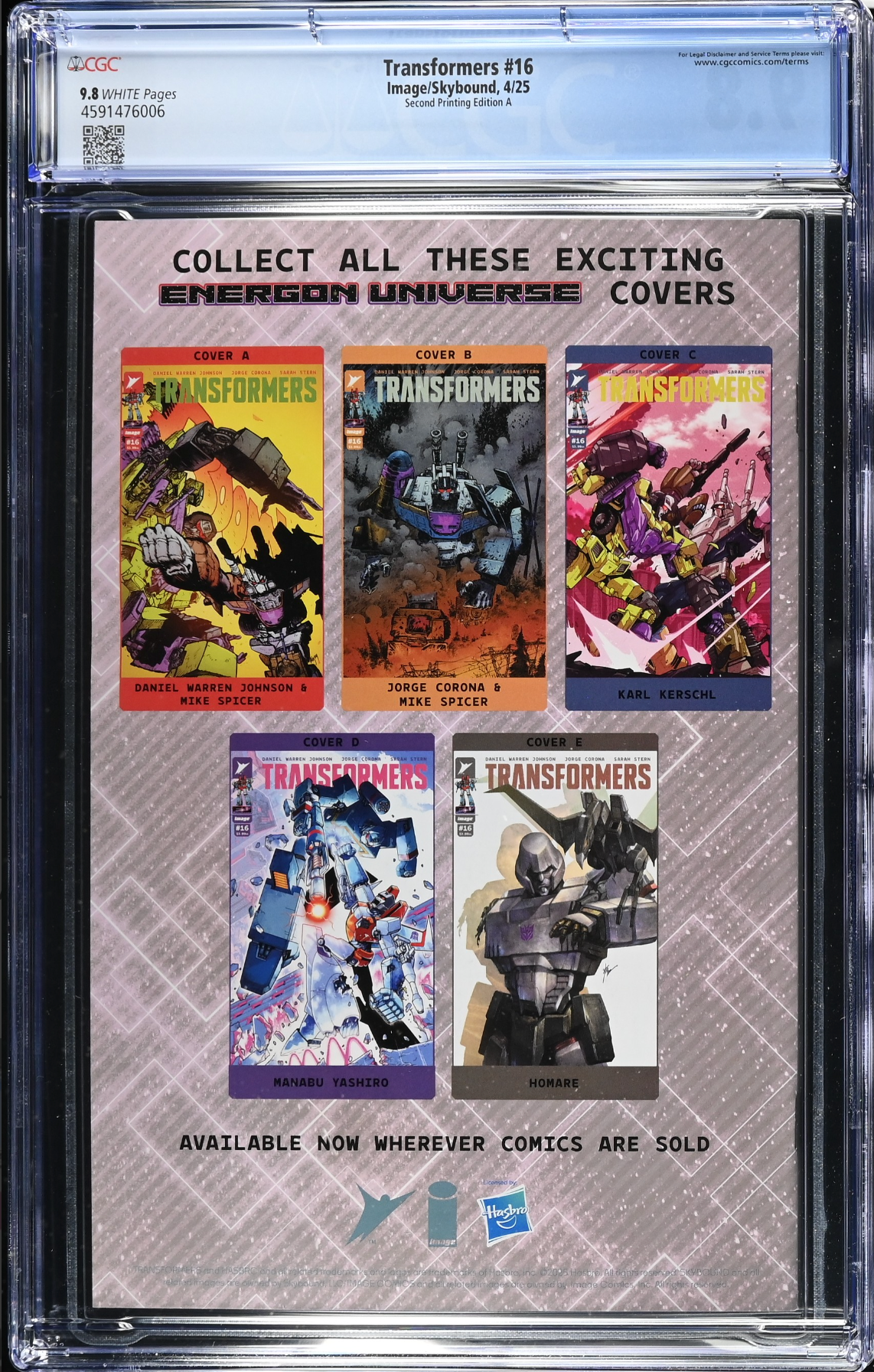 Transformers #16 Second Printing Howard A CGC 9.8