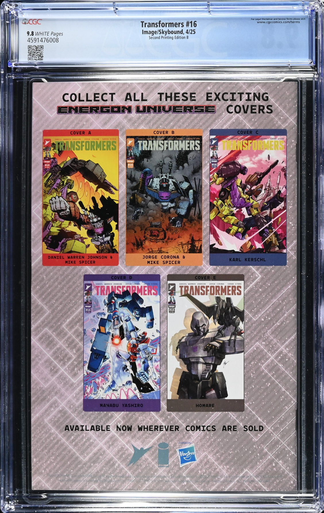 Transformers #16 Second Printing Howard B CGC 9.8