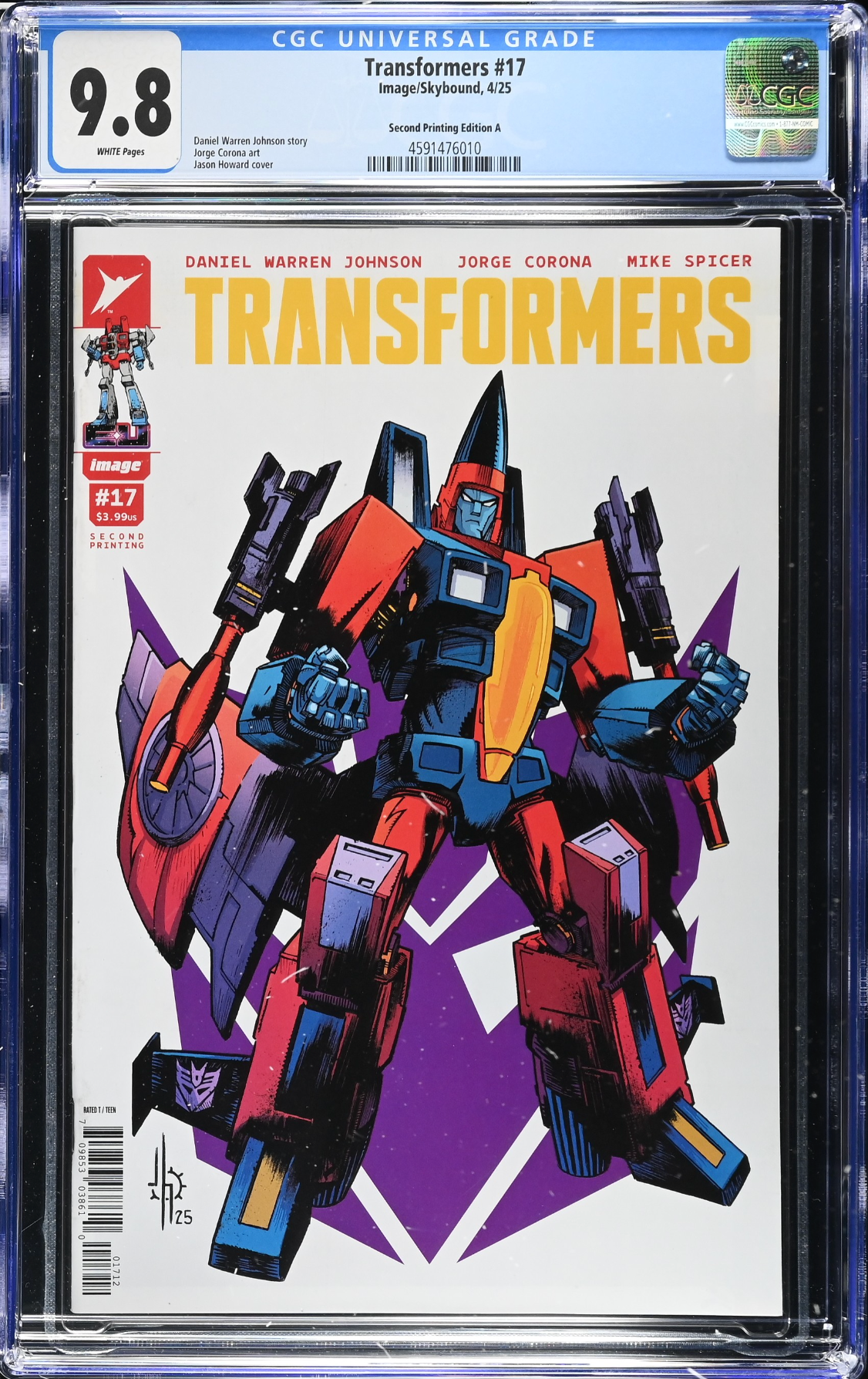 Transformers #17 Second Printing Howard A CGC 9.8