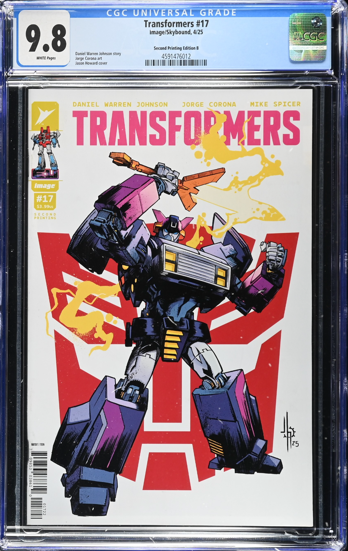 Transformers #17 Second Printing Howard B CGC 9.8