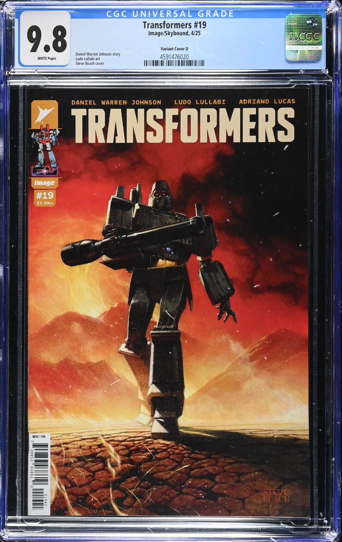 Transformers #19 Beach 1:25 Retailer Incentive Variant CGC 9.8