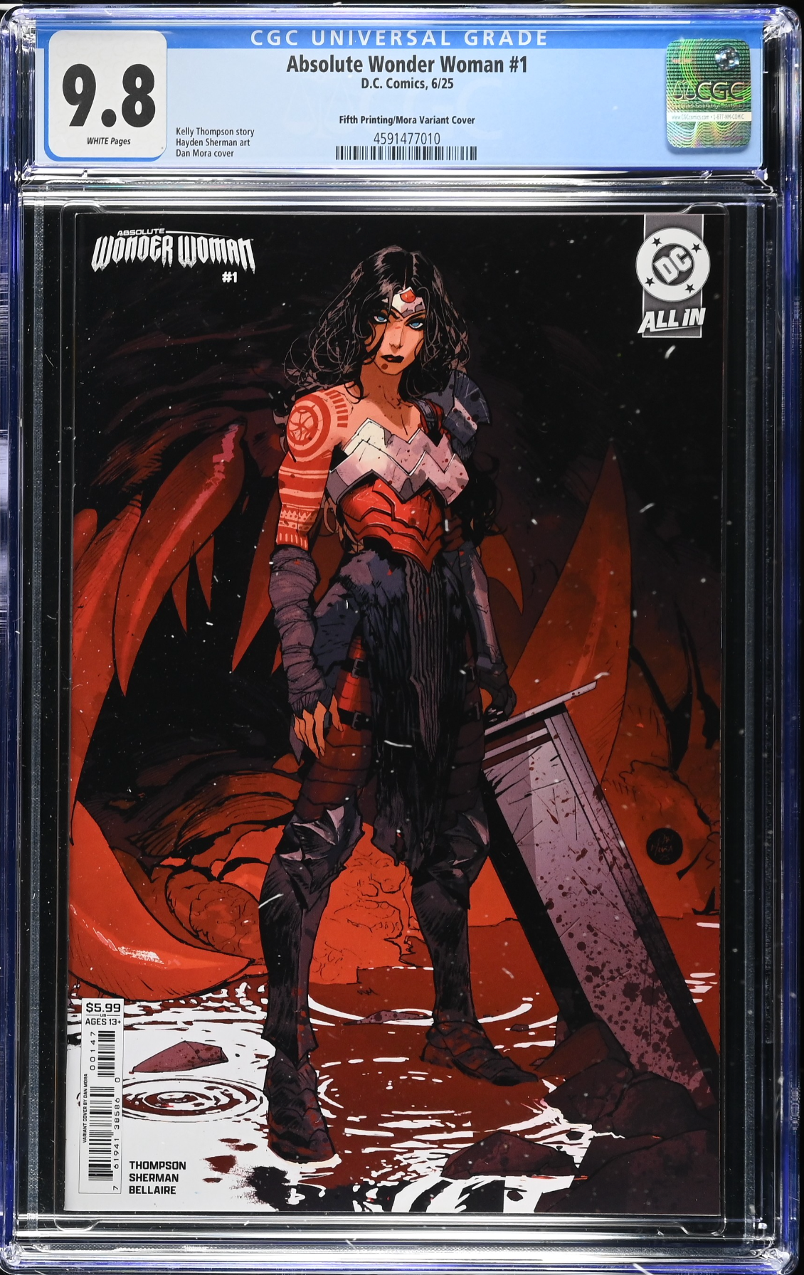 Absolute Wonder Woman #1 Fifth Printing Mora Variant CGC 9.8