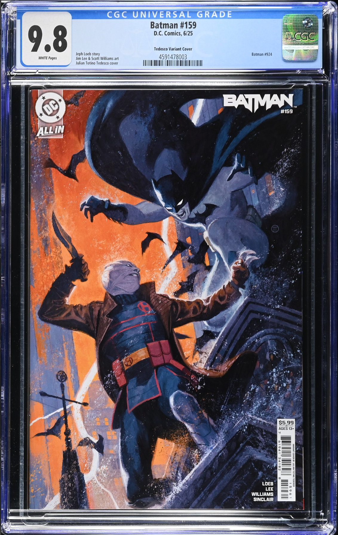 Batman #159 Tedesco Variant CGC 9.8