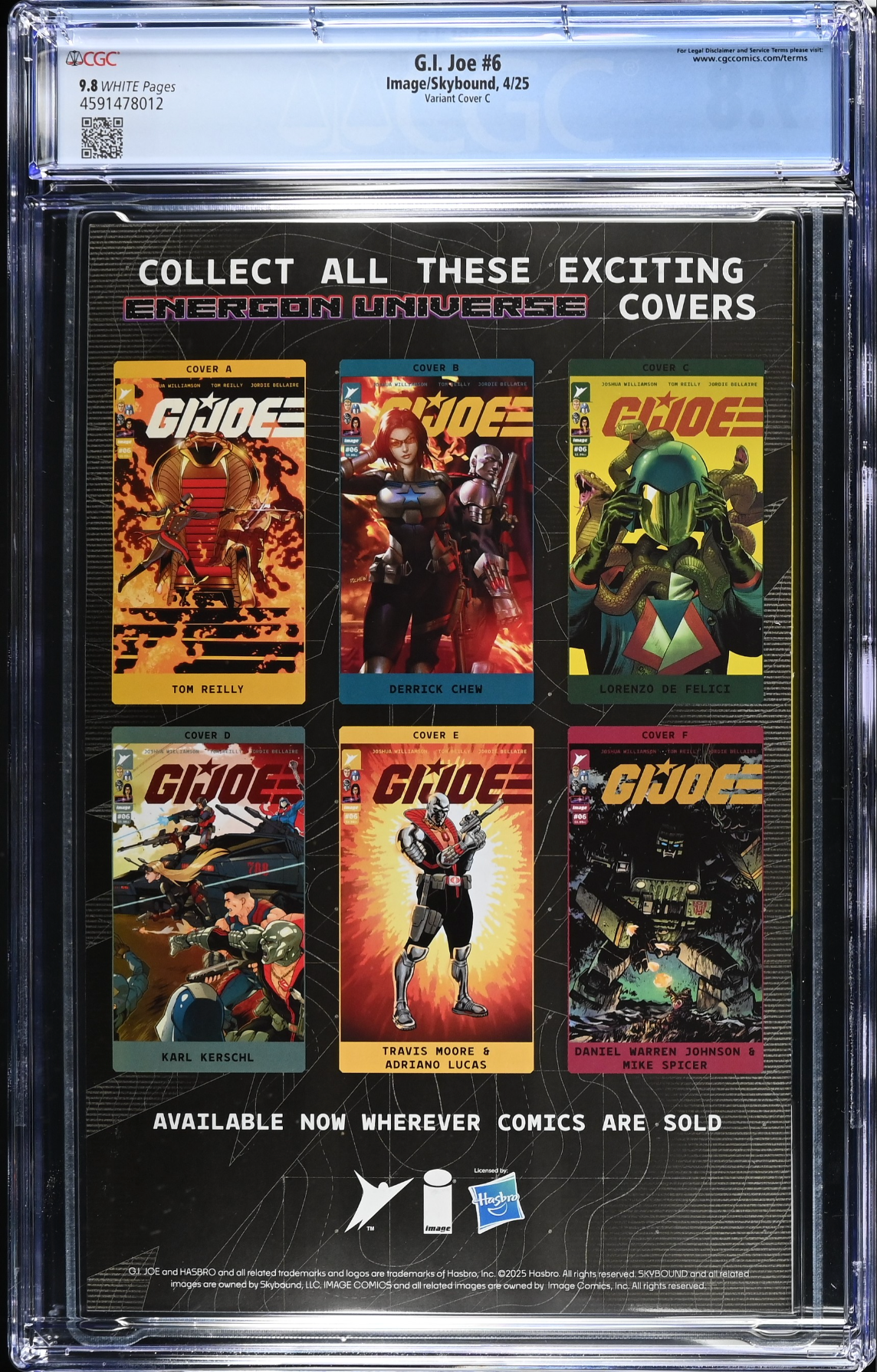 G.I. Joe #6 De Felici Variant CGC 9.8