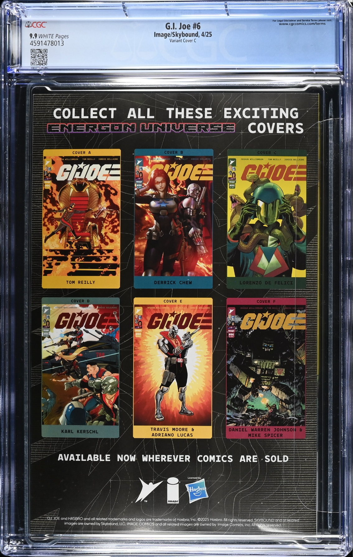 G.I. Joe #6 De Felici Variant CGC 9.9
