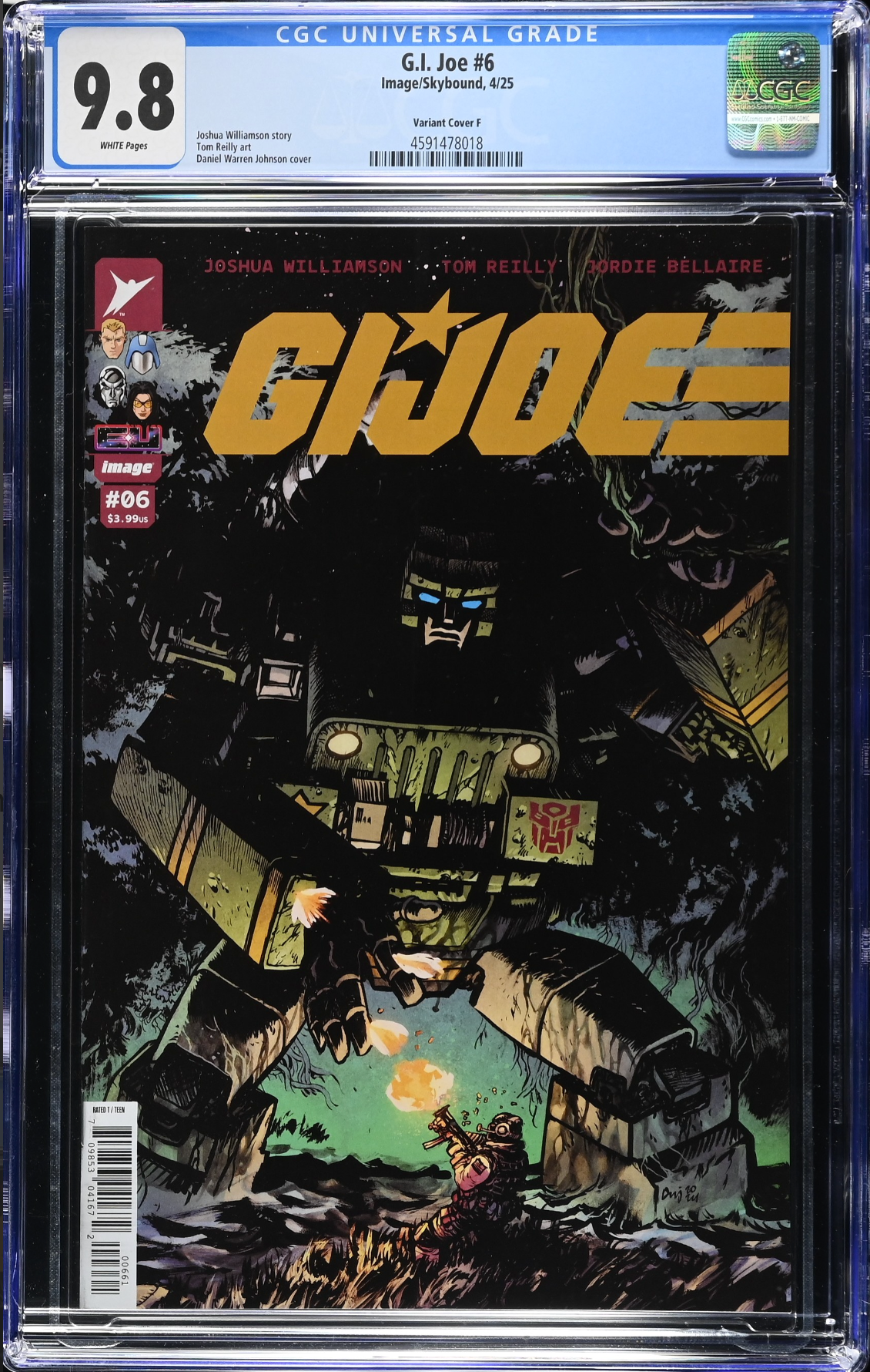 G.I. Joe #6 Johnson 1:50 Retailer Incentive Variant CGC 9.8
