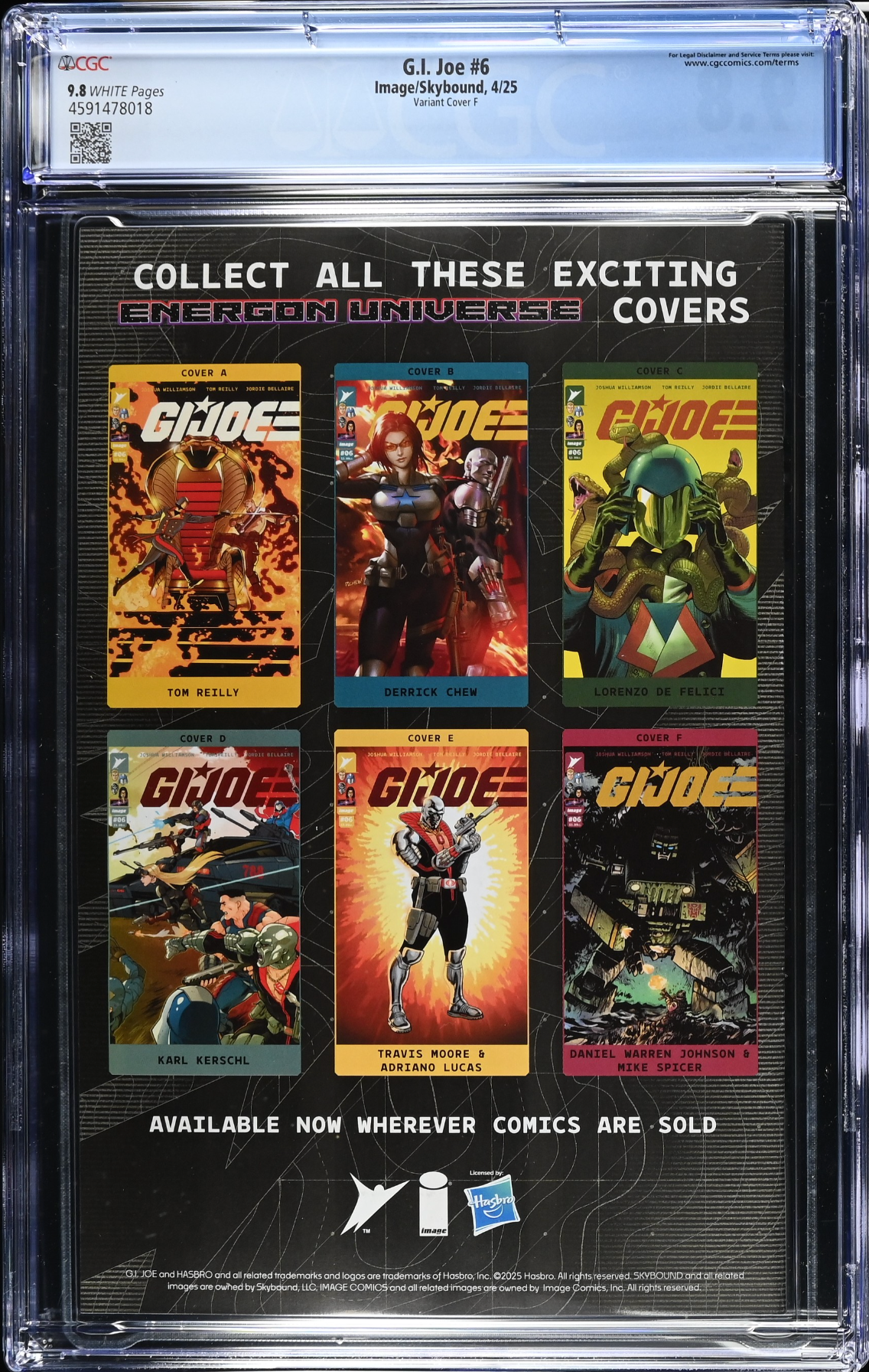G.I. Joe #6 Johnson 1:50 Retailer Incentive Variant CGC 9.8