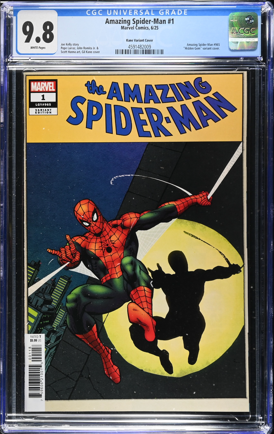 Amazing Spider-Man #1 Kane 1:50 Retailer Incentive Variant CGC 9.8