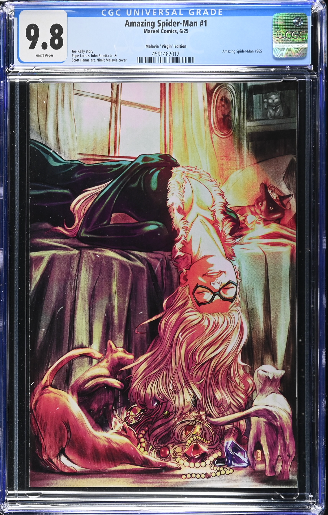 Amazing Spider-Man #1 Malavia 1:50 Virgin Retailer Incentive Variant CGC 9.8