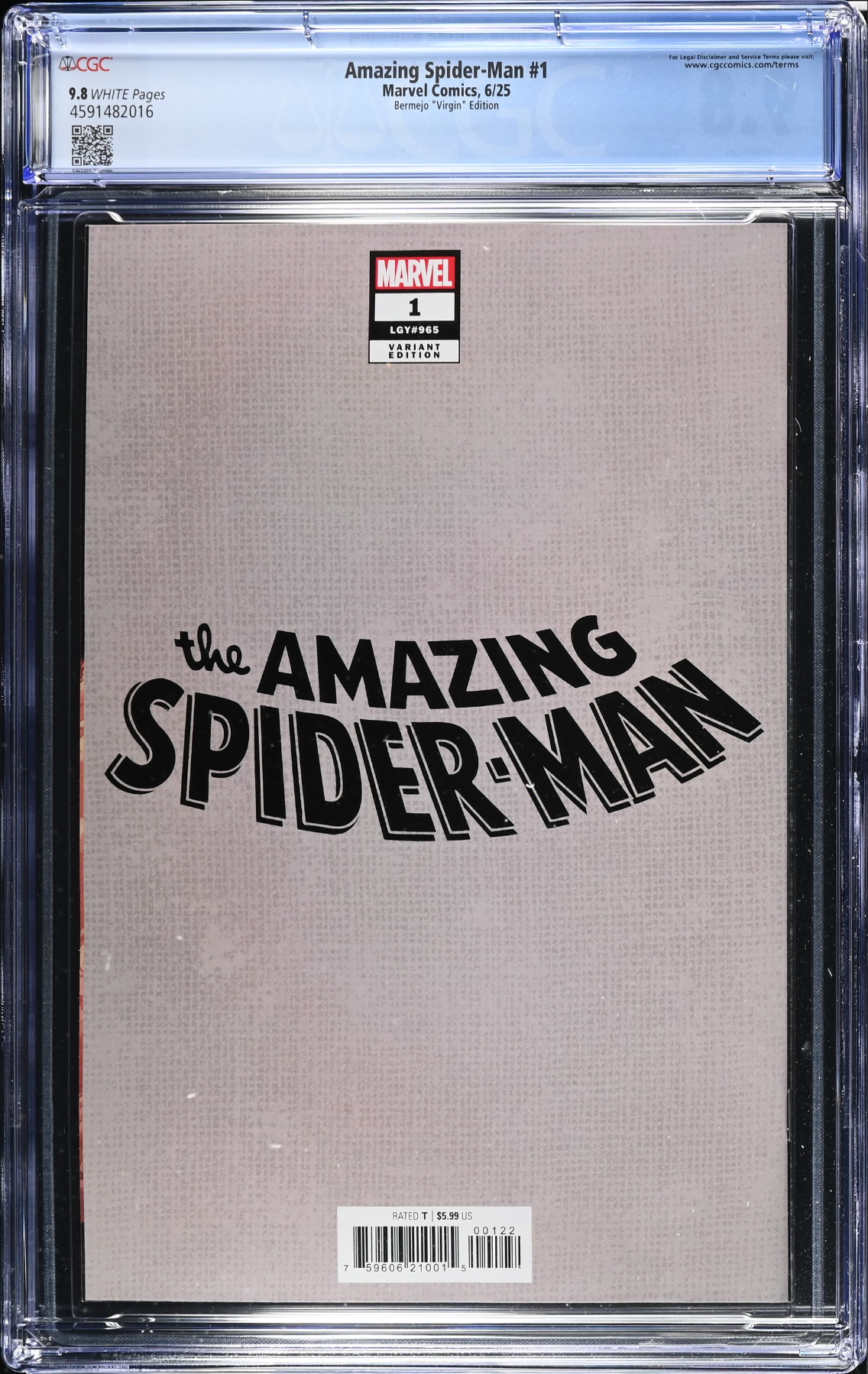 Amazing Spider-Man #1 Bermejo 1:200 Virgin Retailer Incentive Variant CGC 9.8
