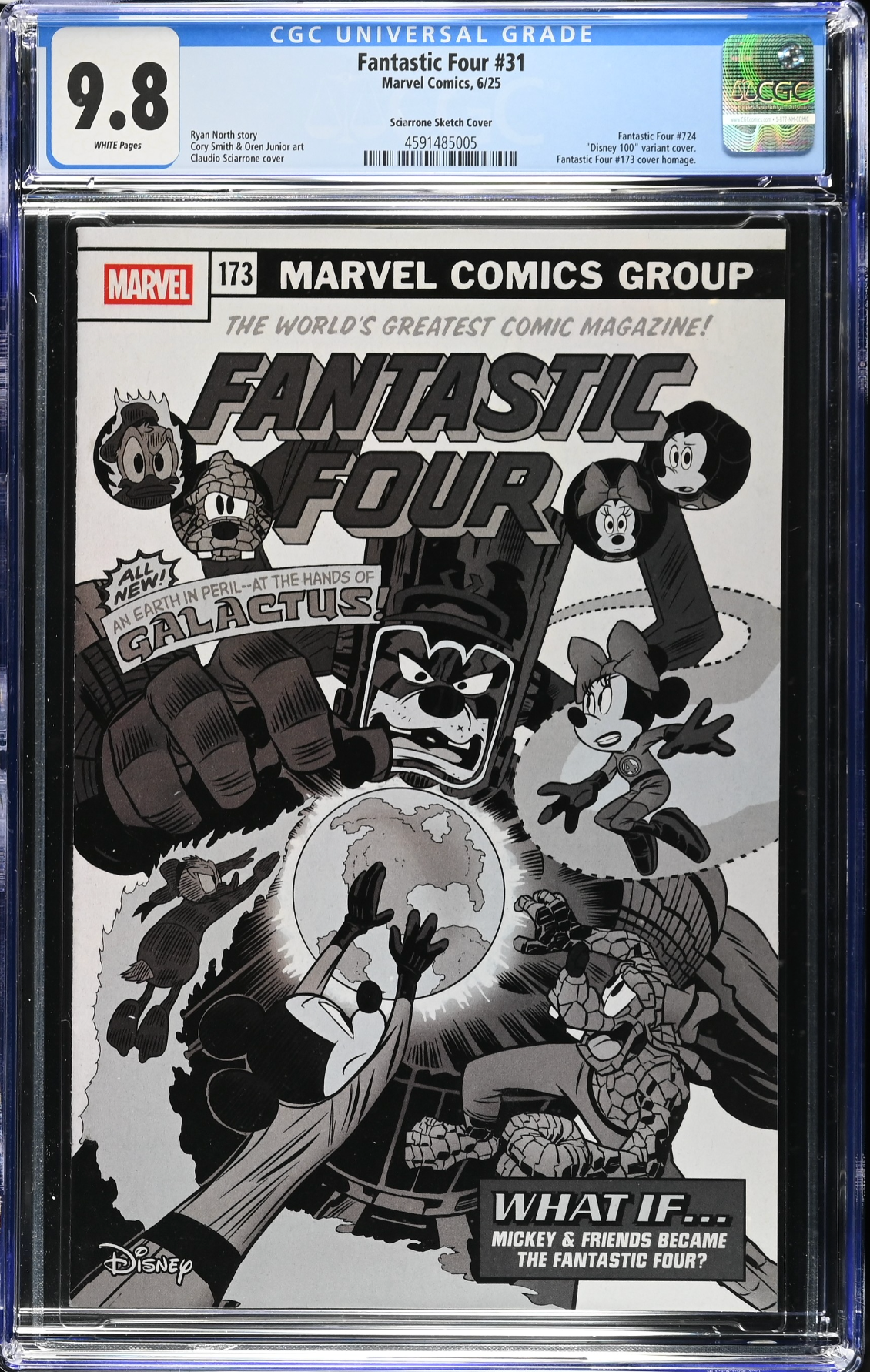 Fantastic Four #31 Disney 1:100 Retailer Incentive Variant CGC 9.8