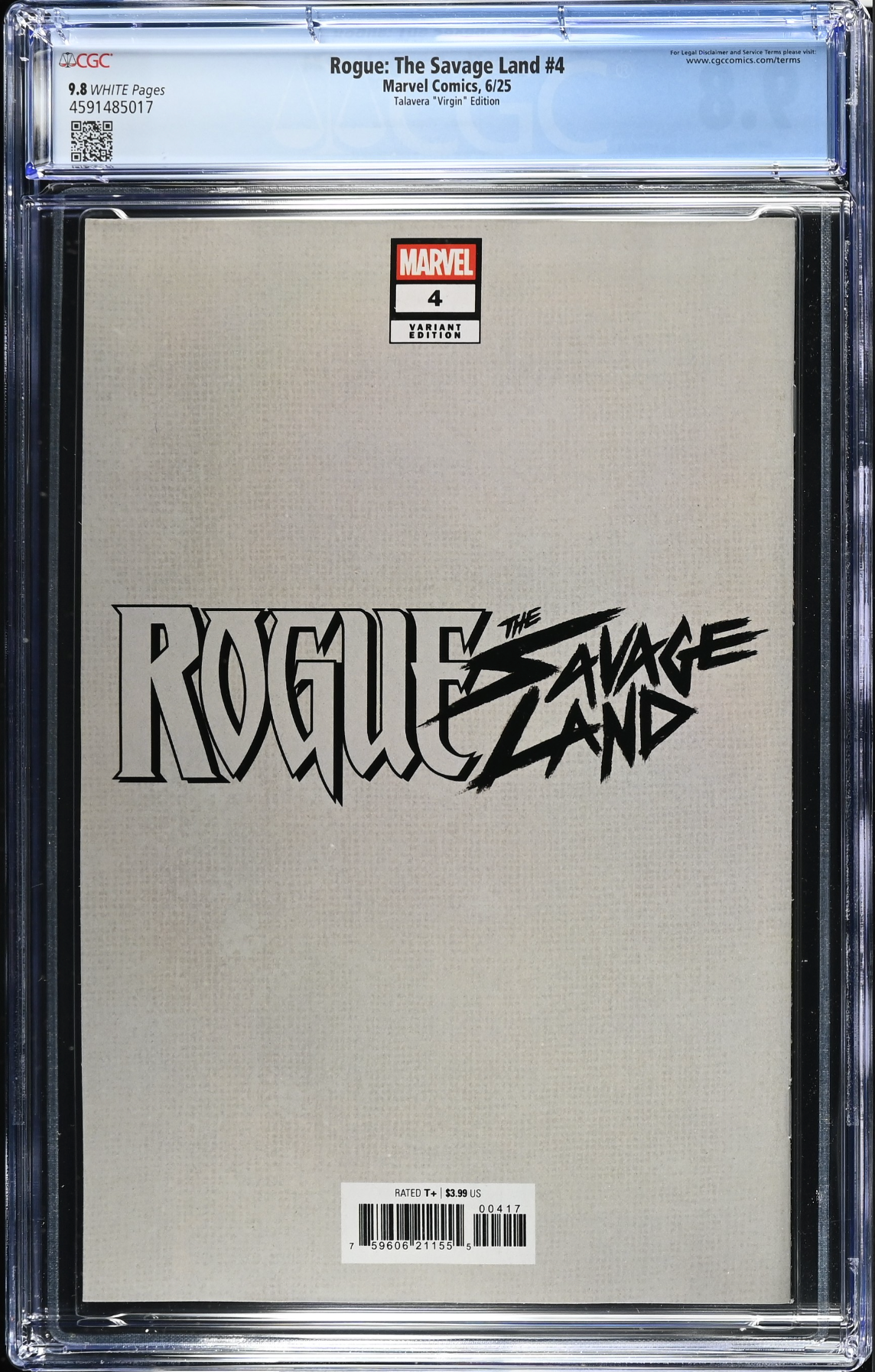 Rogue: The Savage Land #4 Talavera 1:50 Retailer Incentive Variant CGC 9.8