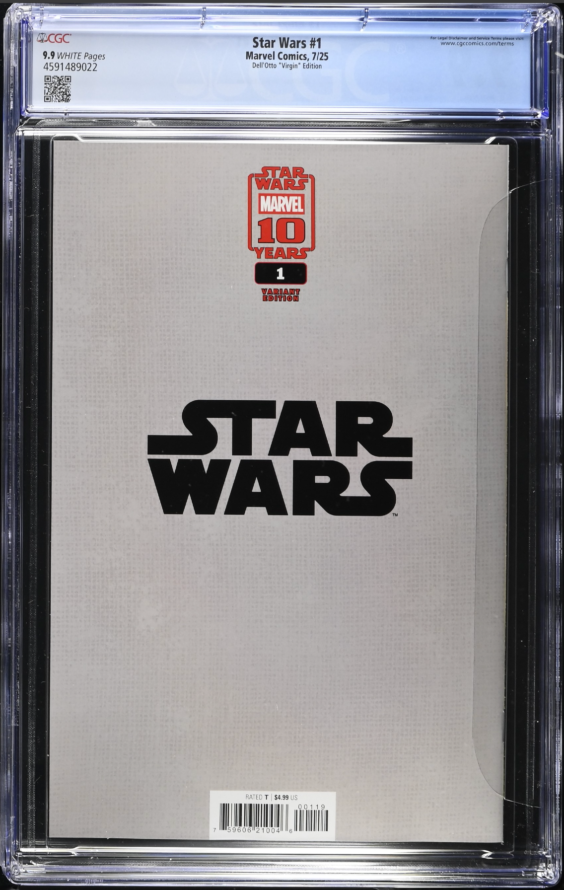 Star Wars #1 Dell'Otto 1:100 Virgin Retailer Incentive Variant CGC 9.9
