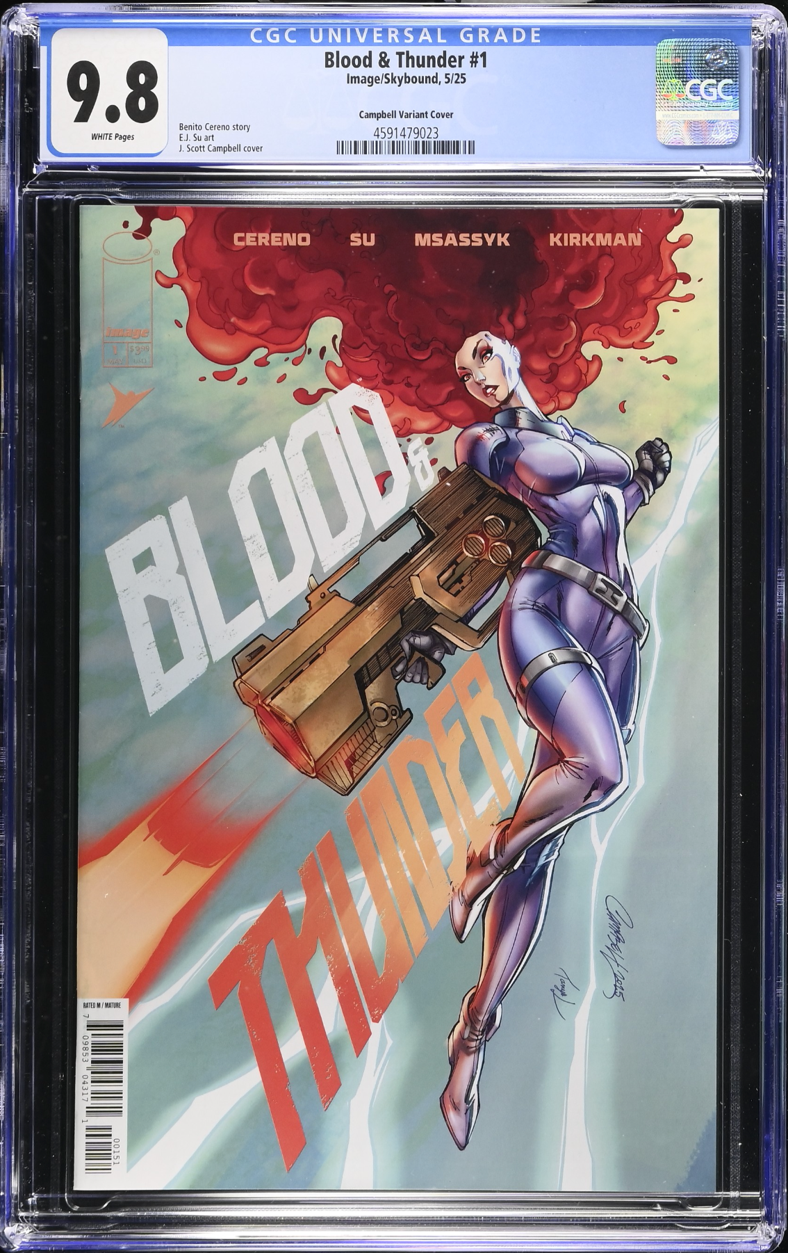 Blood & Thunder #1 Campbell 1:50 Retailer Incentive Variant CGC 9.8