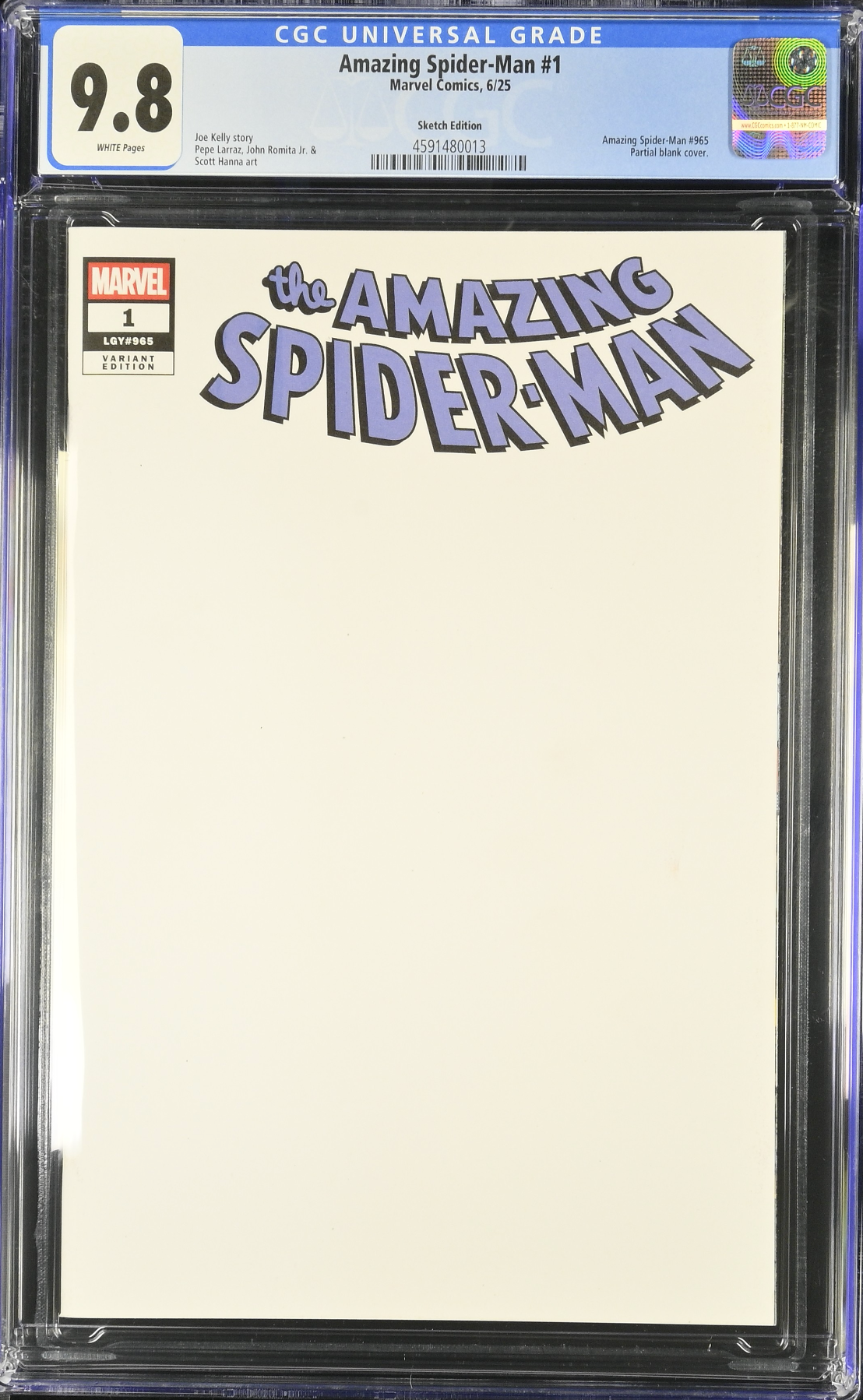 Amazing Spider-Man #1 Blank Sketch Variant CGC 9.8