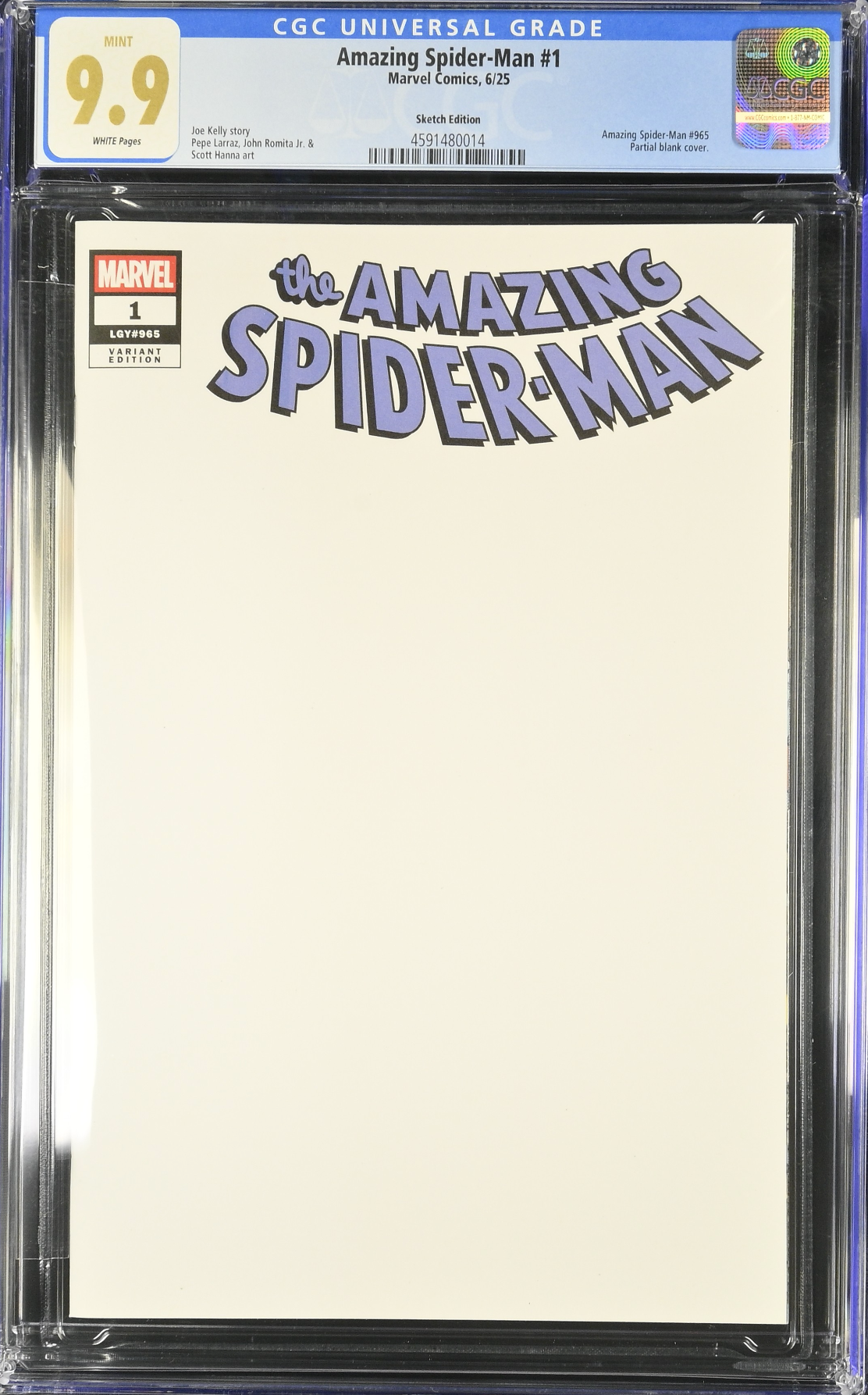 Amazing Spider-Man #1 Blank Sketch Variant CGC 9.9