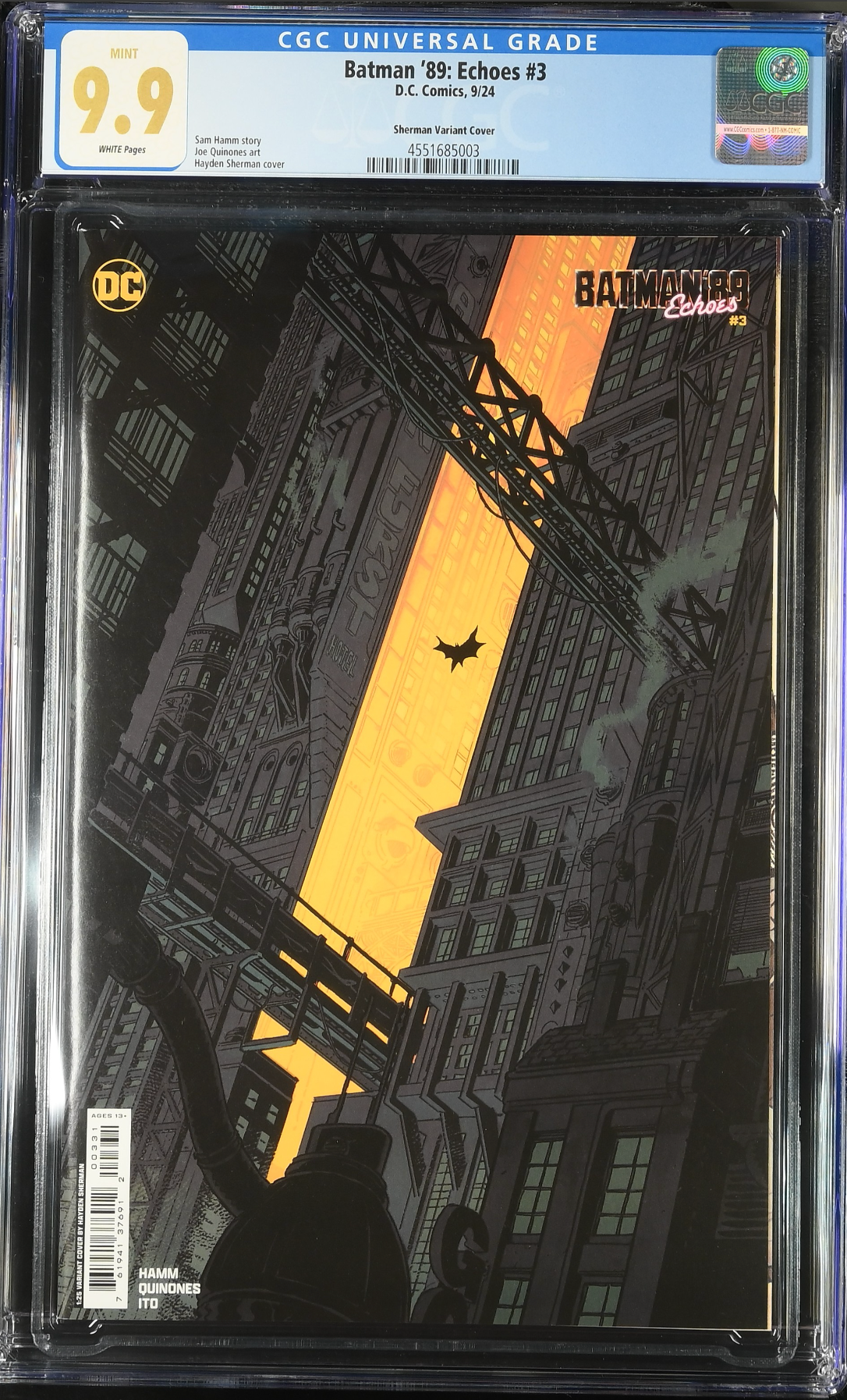 Batman '89: Echoes #3 Sherman 1:25 Retailer Incentive Variant CGC 9.9