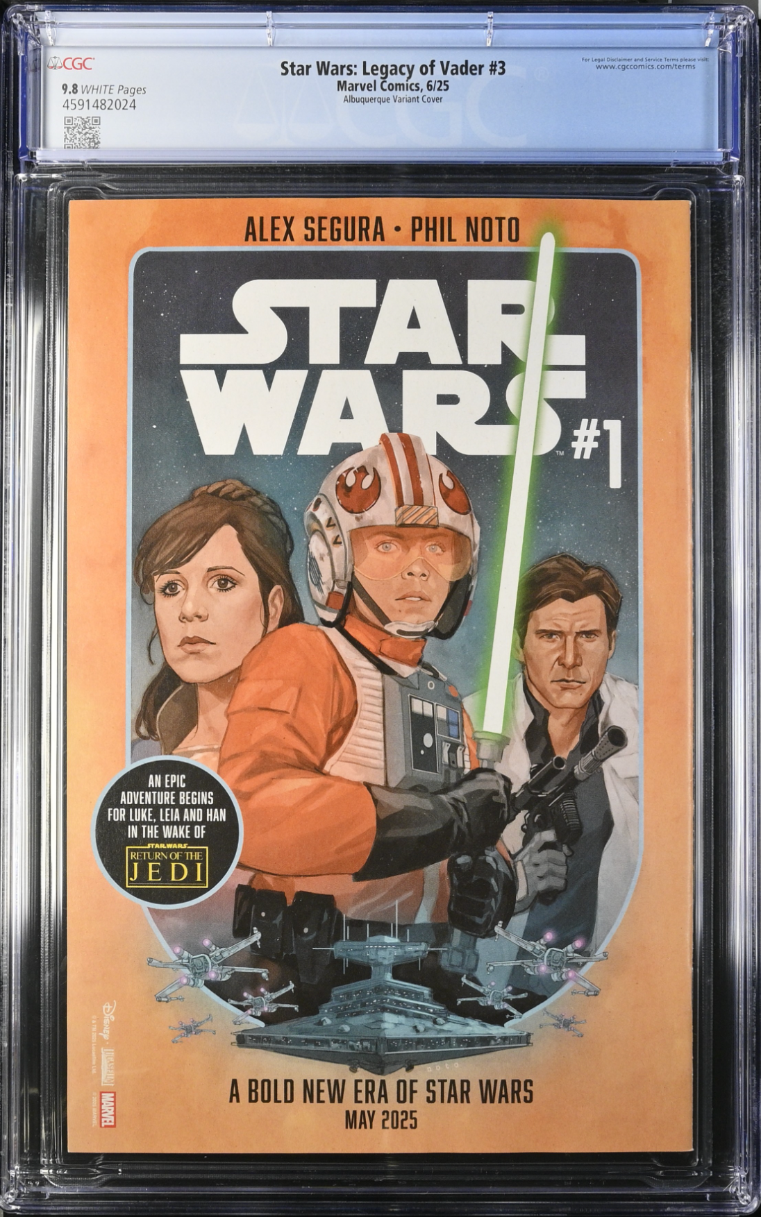 Star Wars: Legacy of Vader #3 Albuquerque 1:25 Retailer Incentive Variant CGC 9.8
